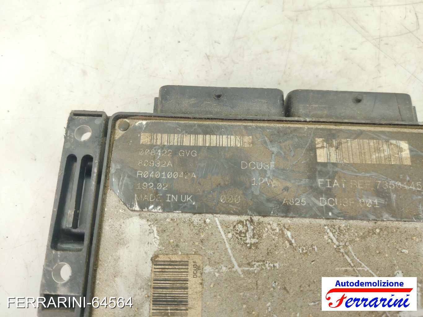 Centralina Motore FIAT PUNTO 188 1.9 DS 60 1999-2012 73501453, R04010042A 6