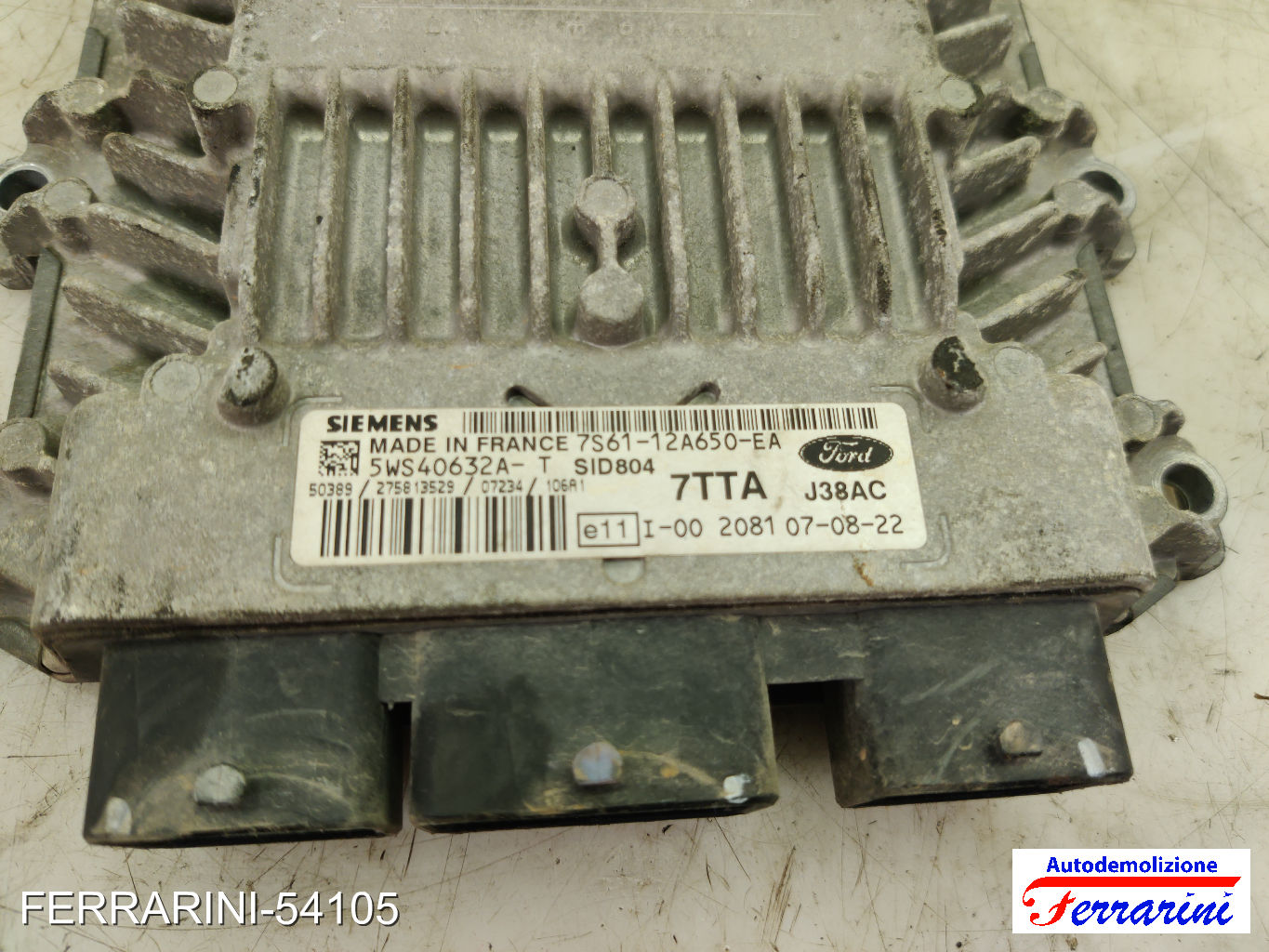 Centralina Motore FORD FIESTA 5 JD, JH 1.4 TDCI 2001-2008 7S6112A650EA 7