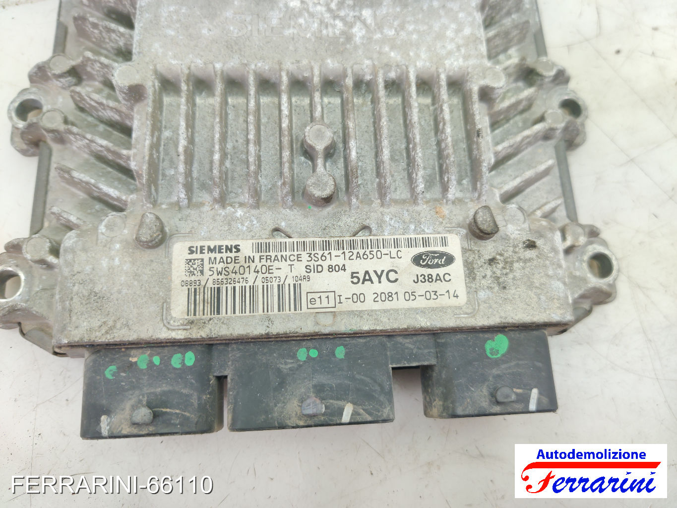 Centralina Motore FORD FIESTA 5 JD, JH 1.4 TDCI 2001-2008 3S6112A650LC 7