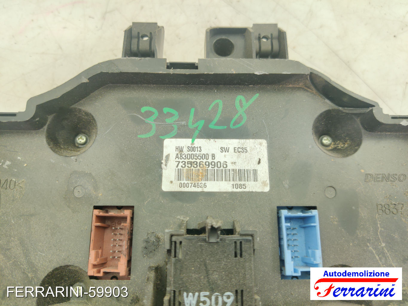 automatico bizona Tastiera Clima FIAT PANDA 169 2003-2012 anteriore, frontale 8