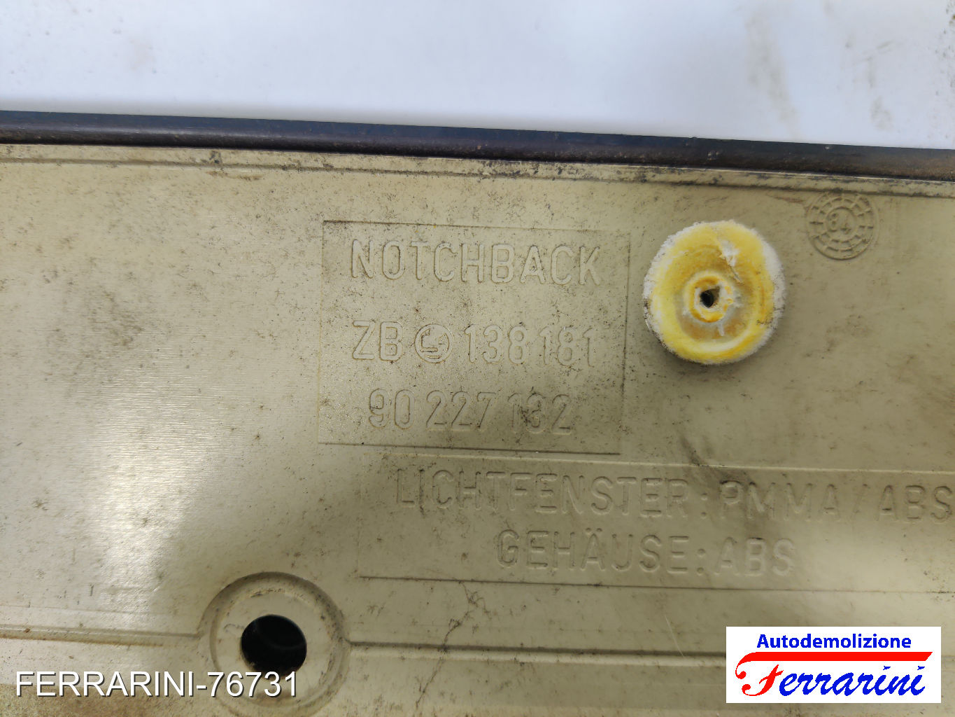 portatarga riflettente Portellone Posteriore OPEL CALIBRA A C89 1989-1996