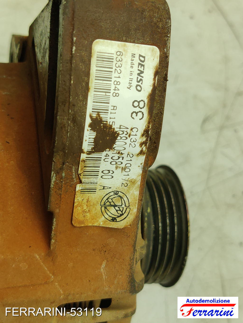 Alternatore FIAT SEICENTO 600 187 1.1 1998-2010 46800158, 63321848, 46530060