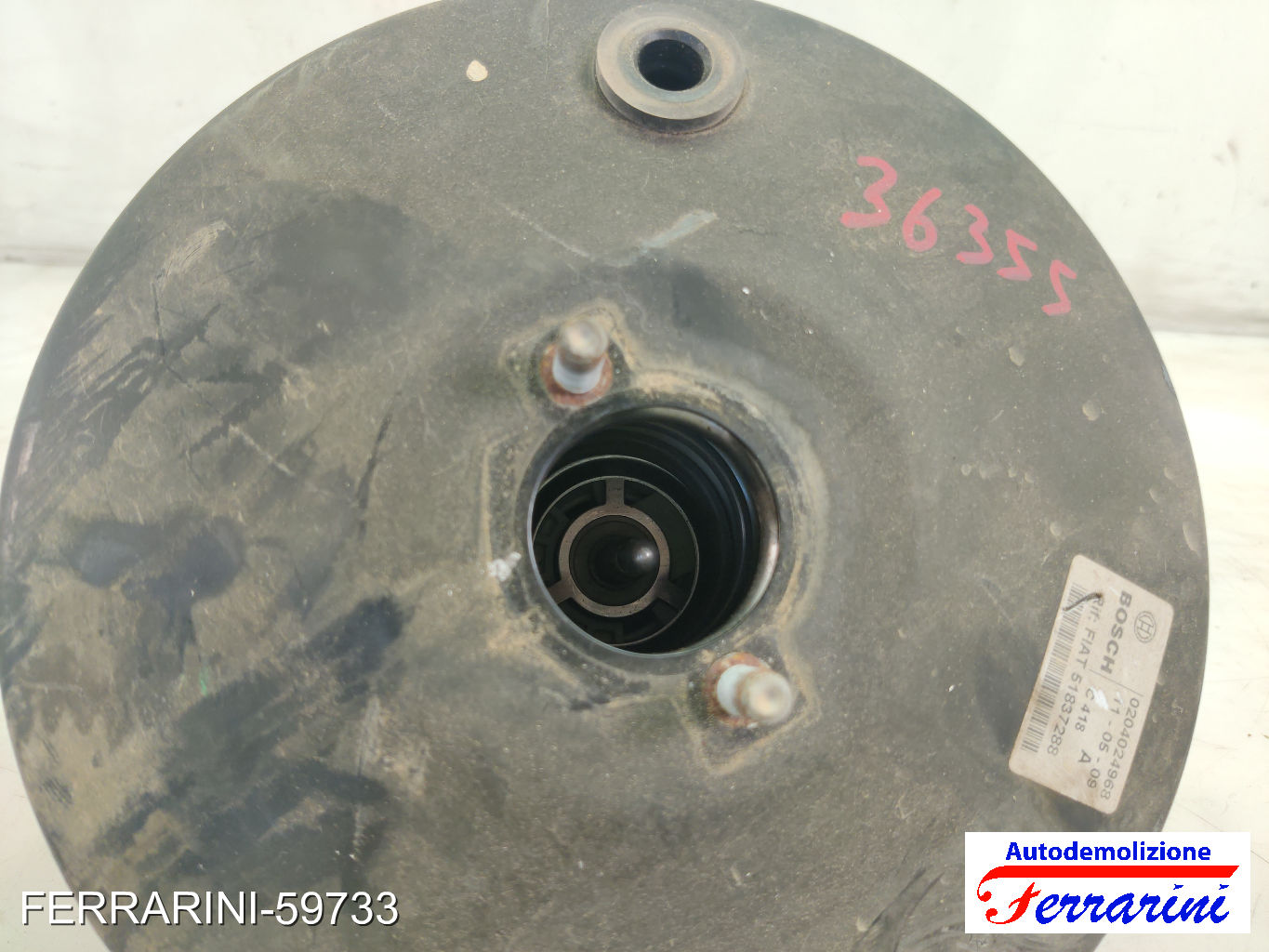 Servofreno LANCIA YPSILON 843 1.2 2003-2011 77362383, 51715780, 0204024968 7