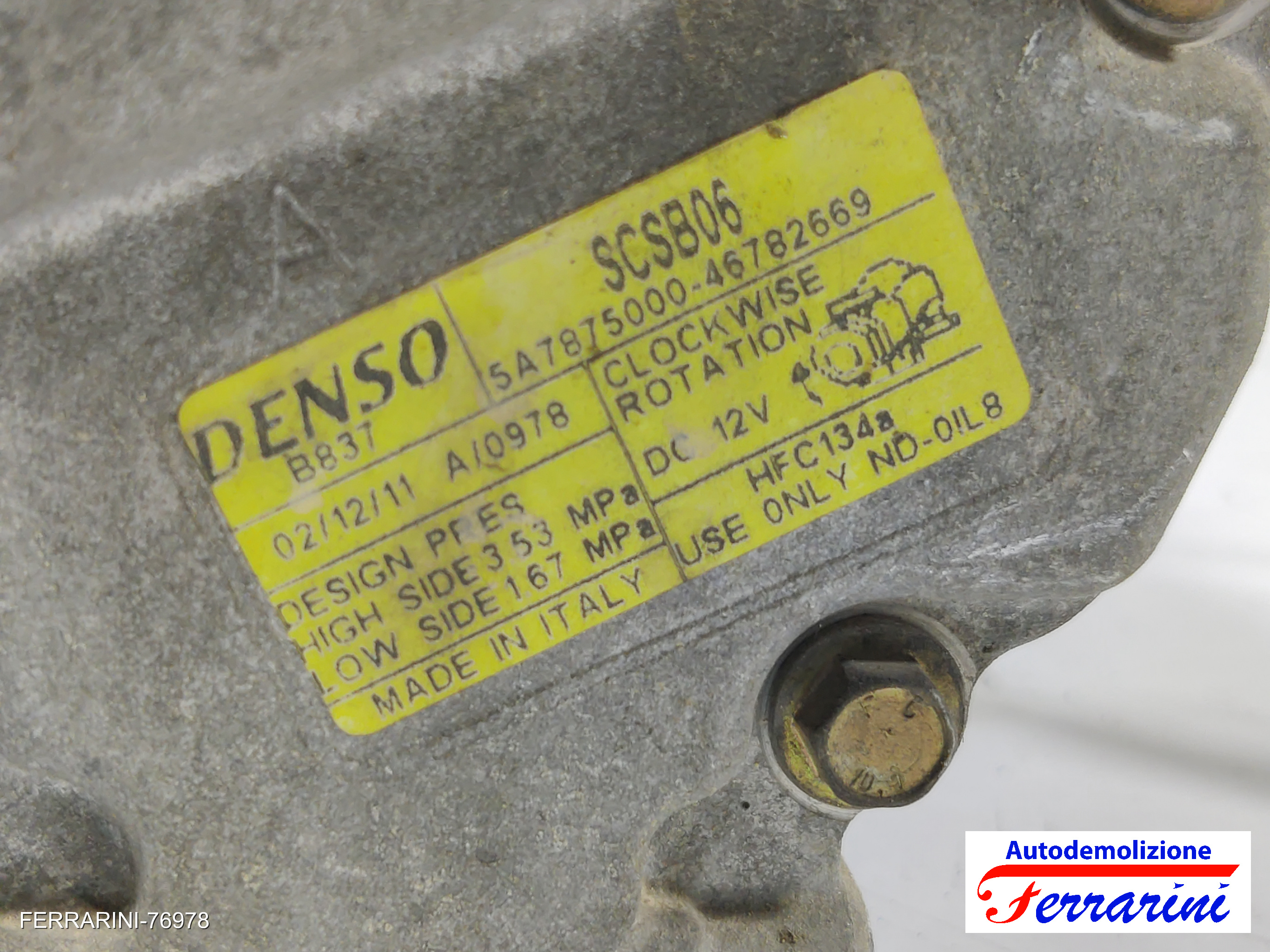 Compressore Clima LANCIA Y 840 1.2 1996-2003 51747318, 71785268, SCSB06 7