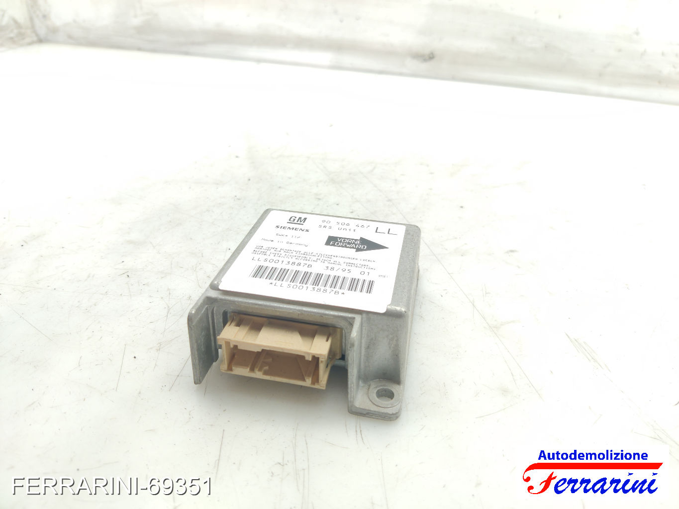 Centralina Airbag OPEL CALIBRA A C89 1991-1997 90506467, LLS0013887B 6