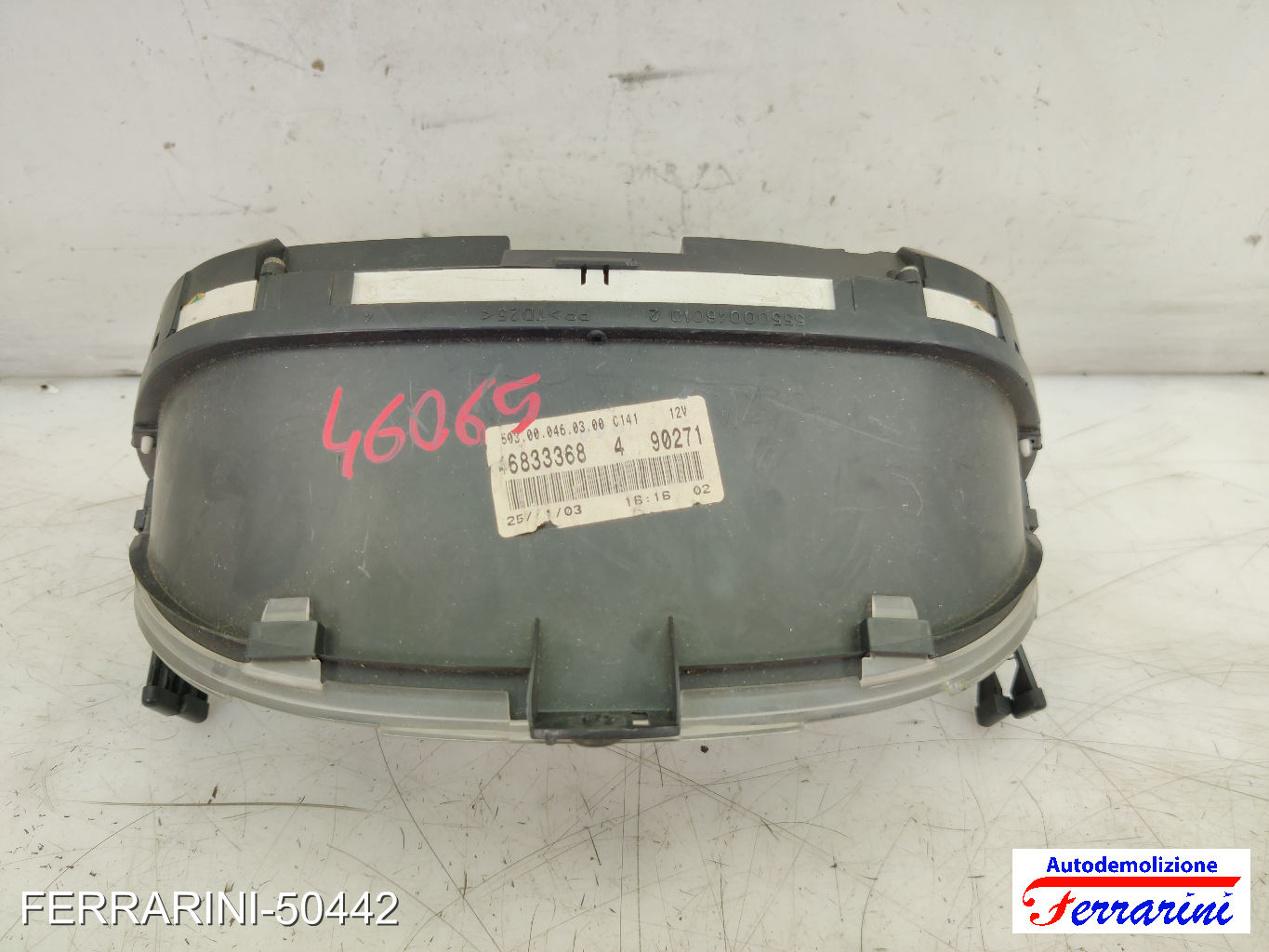 Quadro Contachilometri FIAT PUNTO 188 1.2 16V 80 1999-2006 46833368, 6833368 8