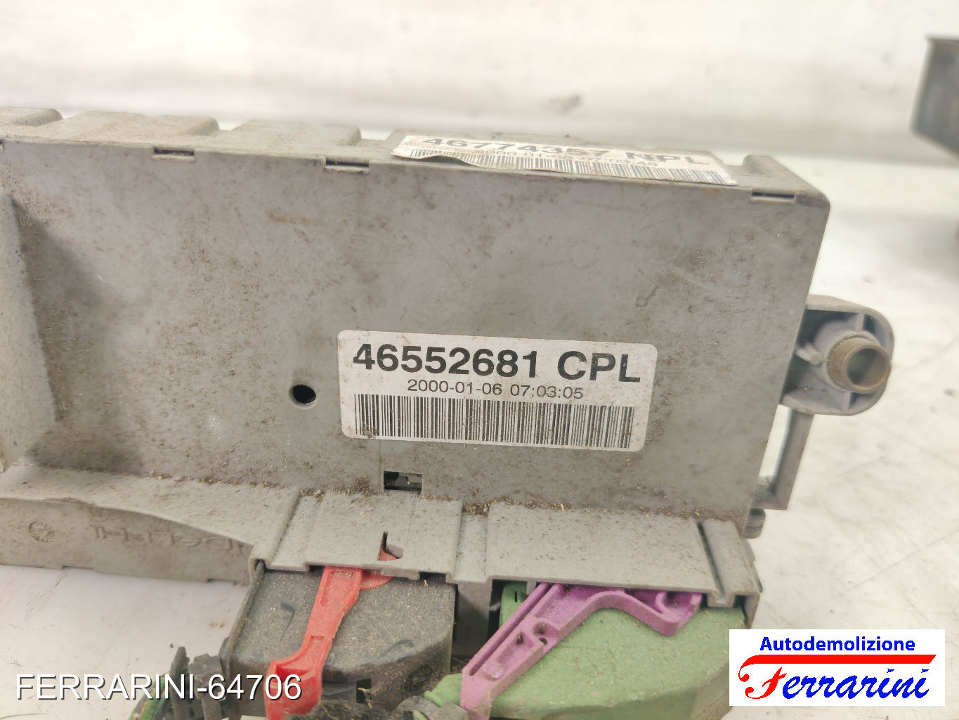 Body Computer FIAT PUNTO 188 1.9 DS 60 1999-2012 46552681, 46774357 6
