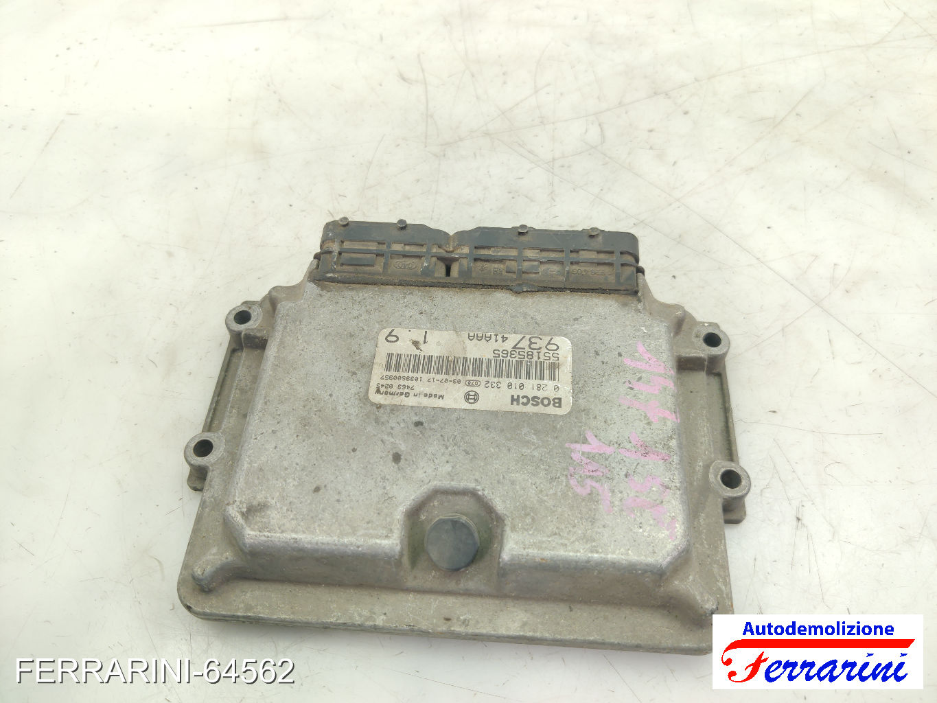 Centralina Motore ALFA ROMEO 147 937 1.9 JTD 16V 2003-2004 55185365, 0281010332
