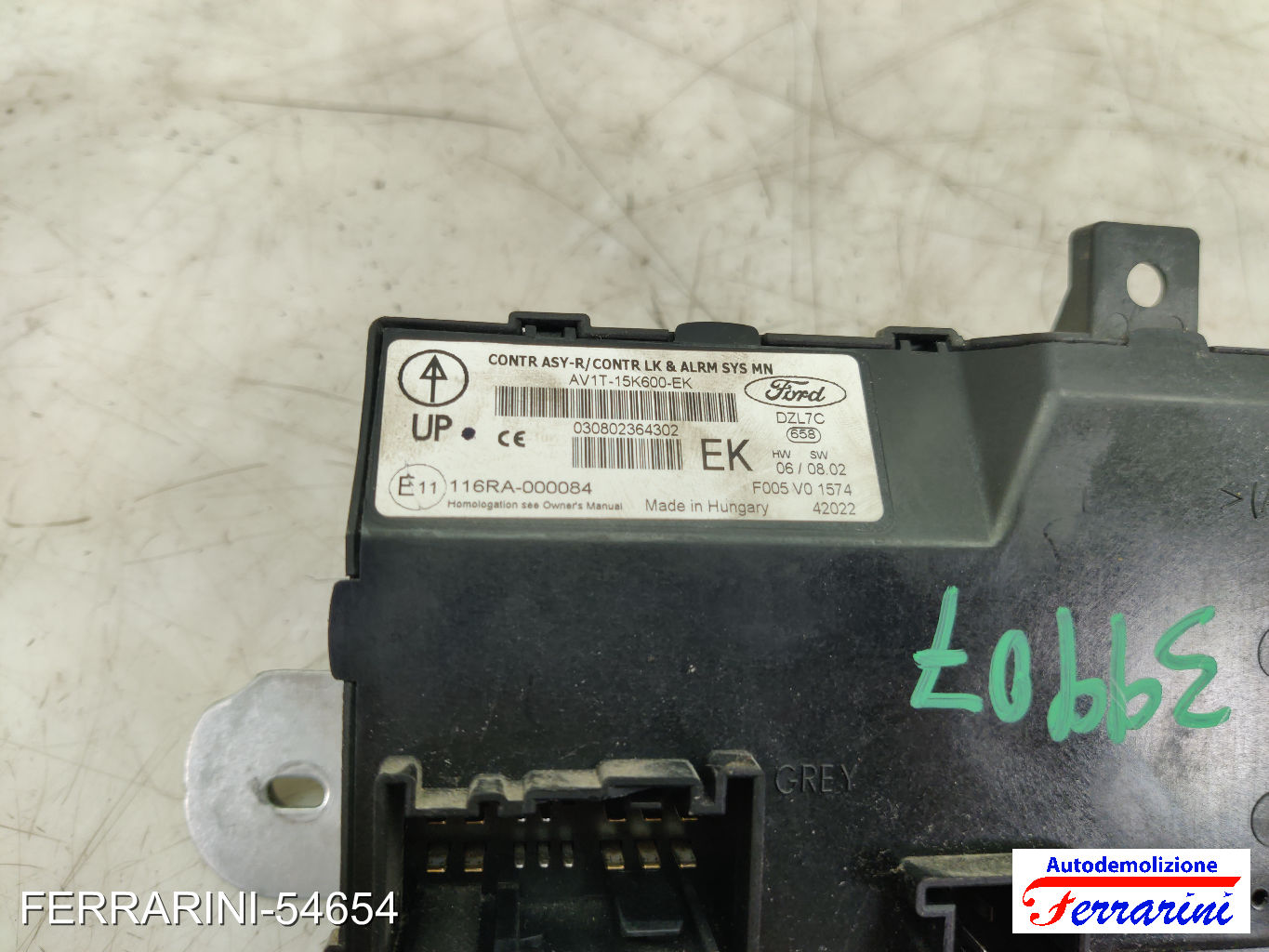 Centralina Comfort FORD FIESTA 6 CB1, CCN 2012-2017 AV1T15K600EK, F005VO1574
