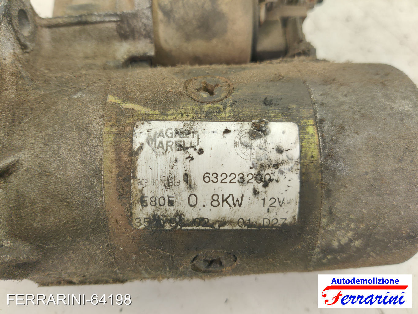 Motorino Avviamento FIAT SEICENTO 600 287 1.1 1998-2010 46548653, 63223200 6