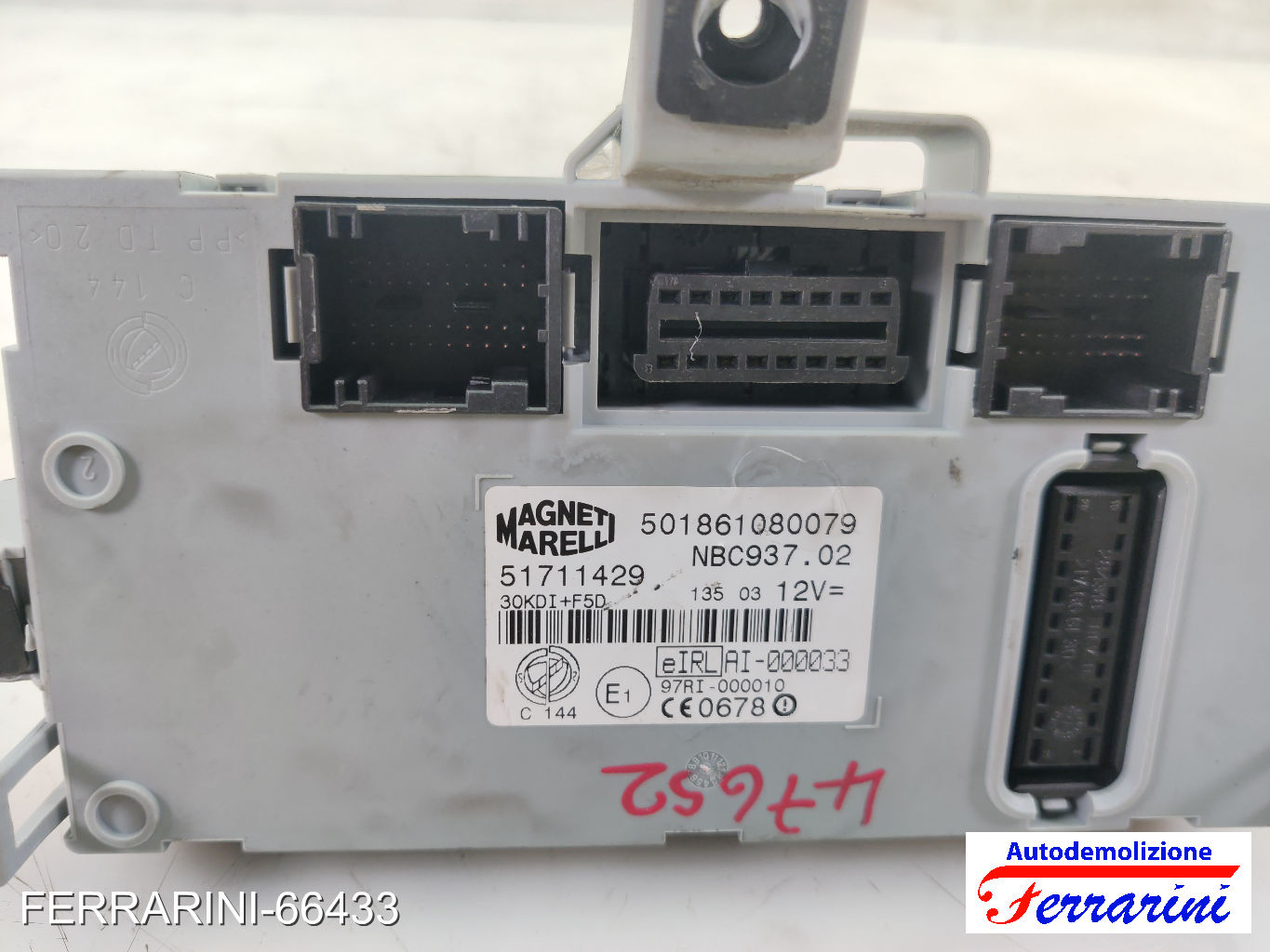 Body Computer ALFA ROMEO 147 937 1.6 16V T.SPARK 2001-2010 51711429 7