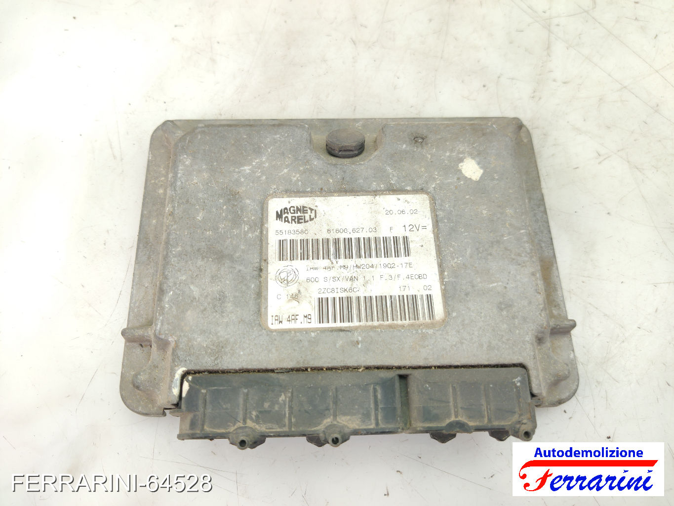 Centralina Motore FIAT SEICENTO 600 287 1.1 1998-2010 55183580, 55187372