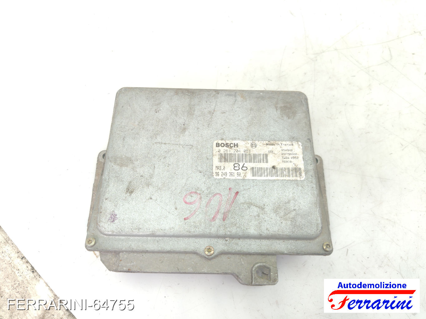 Centralina Motore PEUGEOT 106 2 1A, 1C 1.0I 1996-2001 9624936180, 3624936180