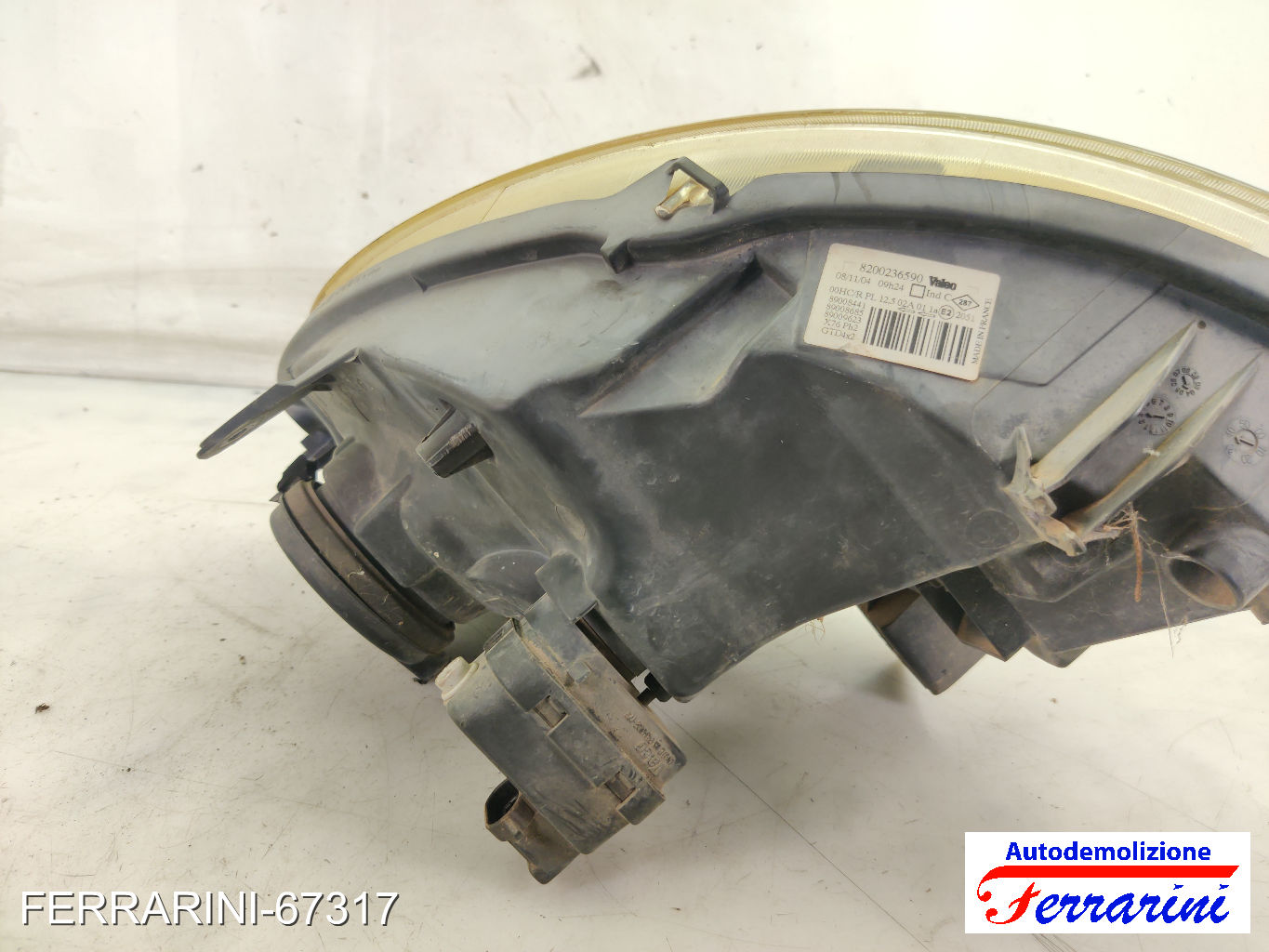 Faro Anteriore RENAULT KANGOO KC0/1 2001-2007 sinistro, sx 8200236590, 89008441 7