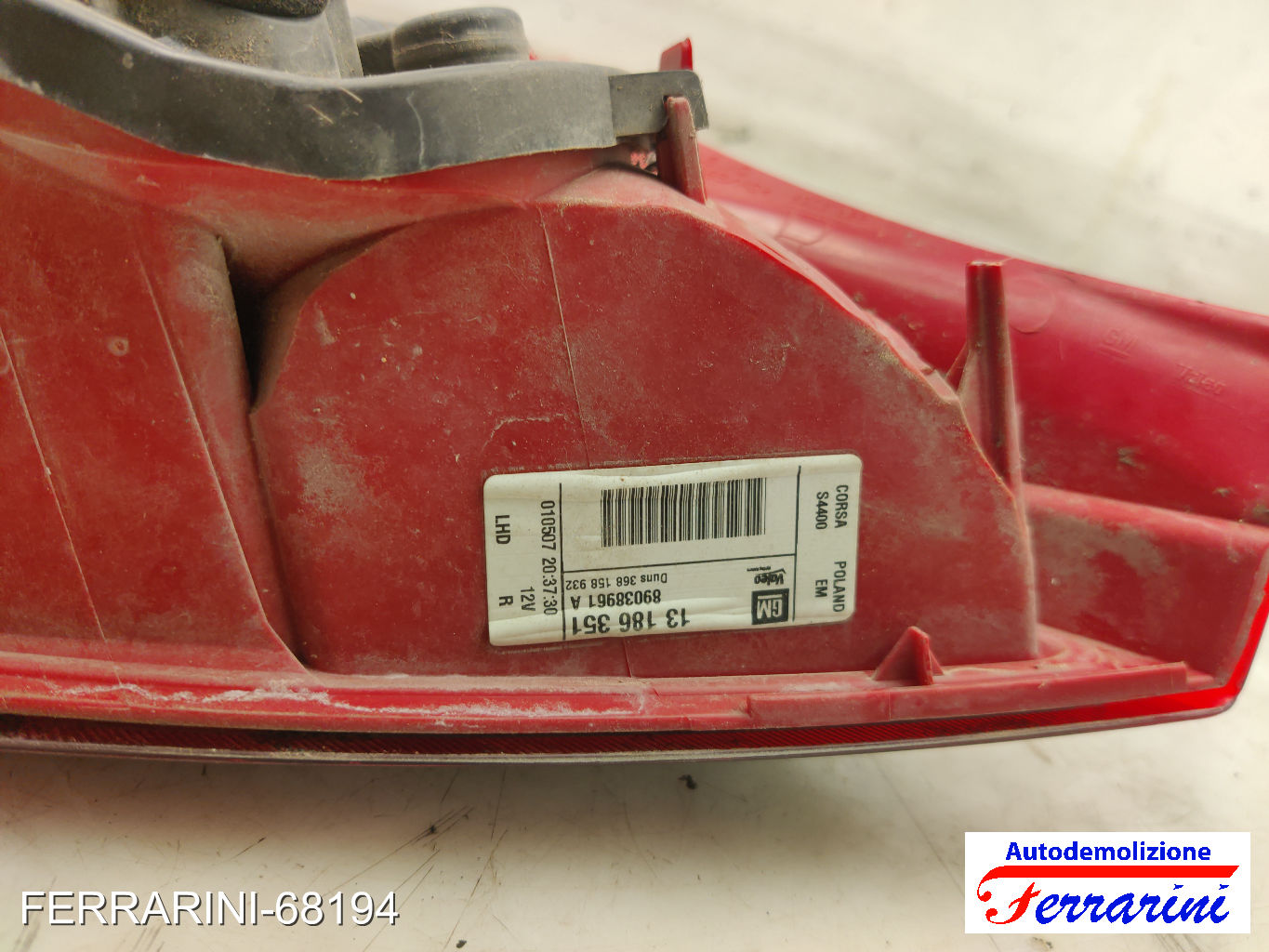 Fanalino Stop Posteriore OPEL CORSA D S07 2006-2014 destro, dx, posteriore, post 6