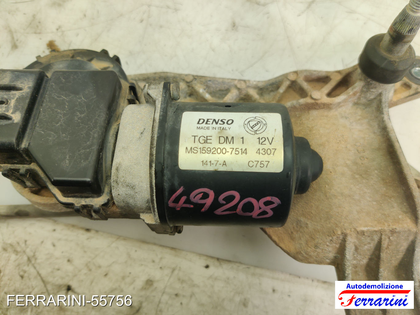 Spazzacqua Motorino Tergicristallo LANCIA MUSA 350 2006-2012 anteriore, frontale 8