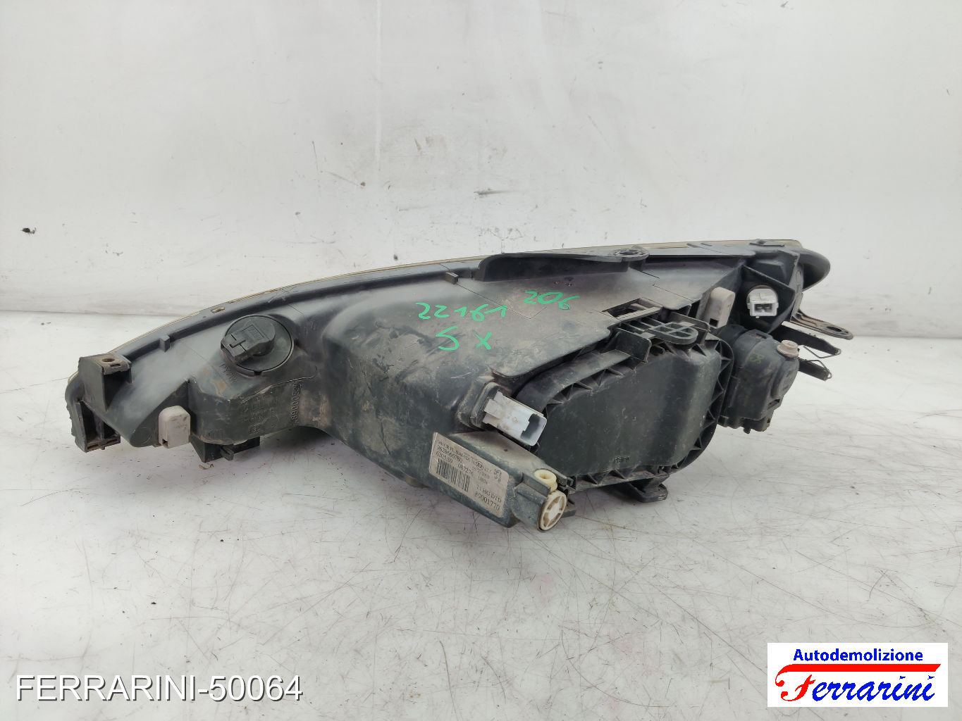 Faro Anteriore PEUGEOT 206 SW 2E/K 2002-2007 sinistro, sx 6205S9, 9628666780 8