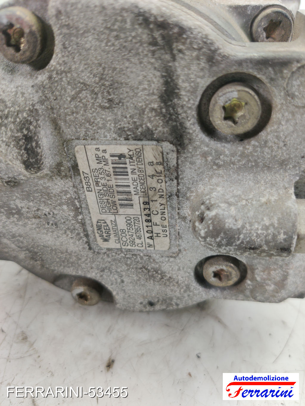 Compressore Clima LANCIA Y 840 1.2 1996-2003 592475900, CL467857720, 46785700 6