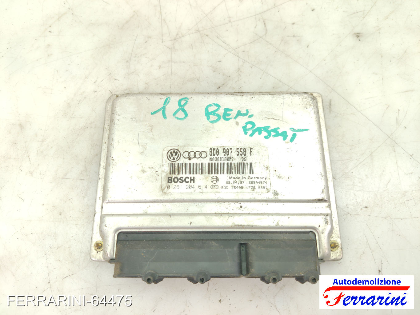 Centralina Motore VW PASSAT 3B2 1.8 T 1996-2000 8D0907558F, 0261204614, 26SA4874