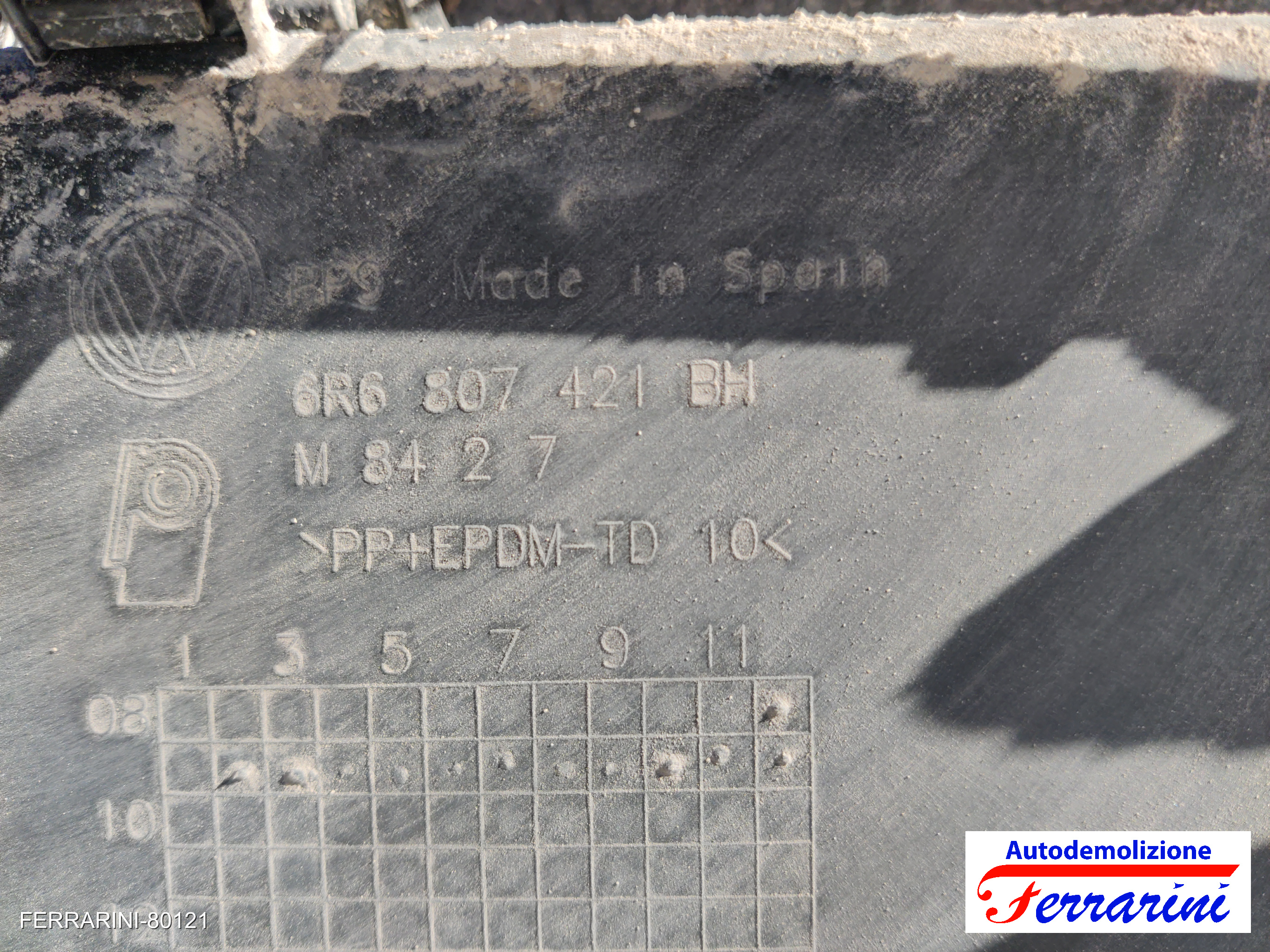Paraurti VW POLO 6C1, 6R1 2009-2023 Retro 6R6807421BH, M8427, 6R6807421BHGRU 13
