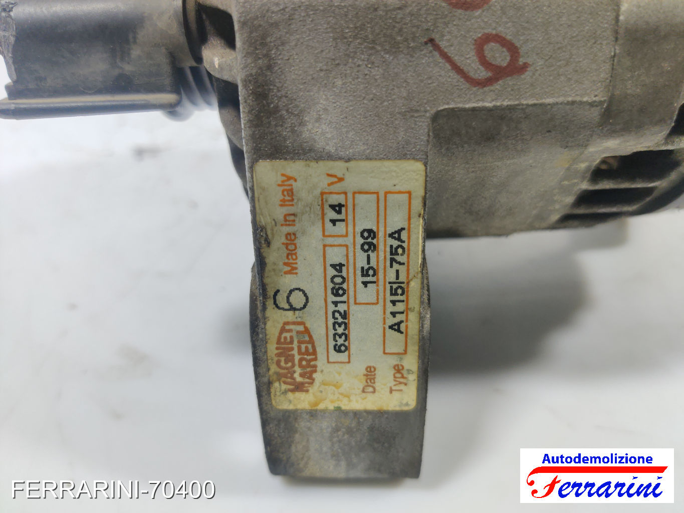 Alternatore LANCIA Y 840 1.2 1996-2003 46436507, A115I, 46554404 8