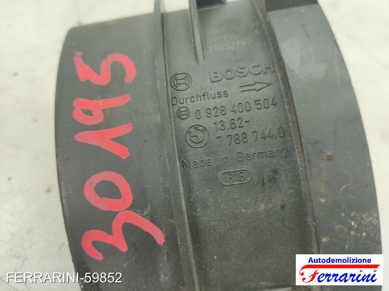 Debimetro BMW 3 TOURING E91 320D 2005-2012 13627788744, 7788744, 0928400504