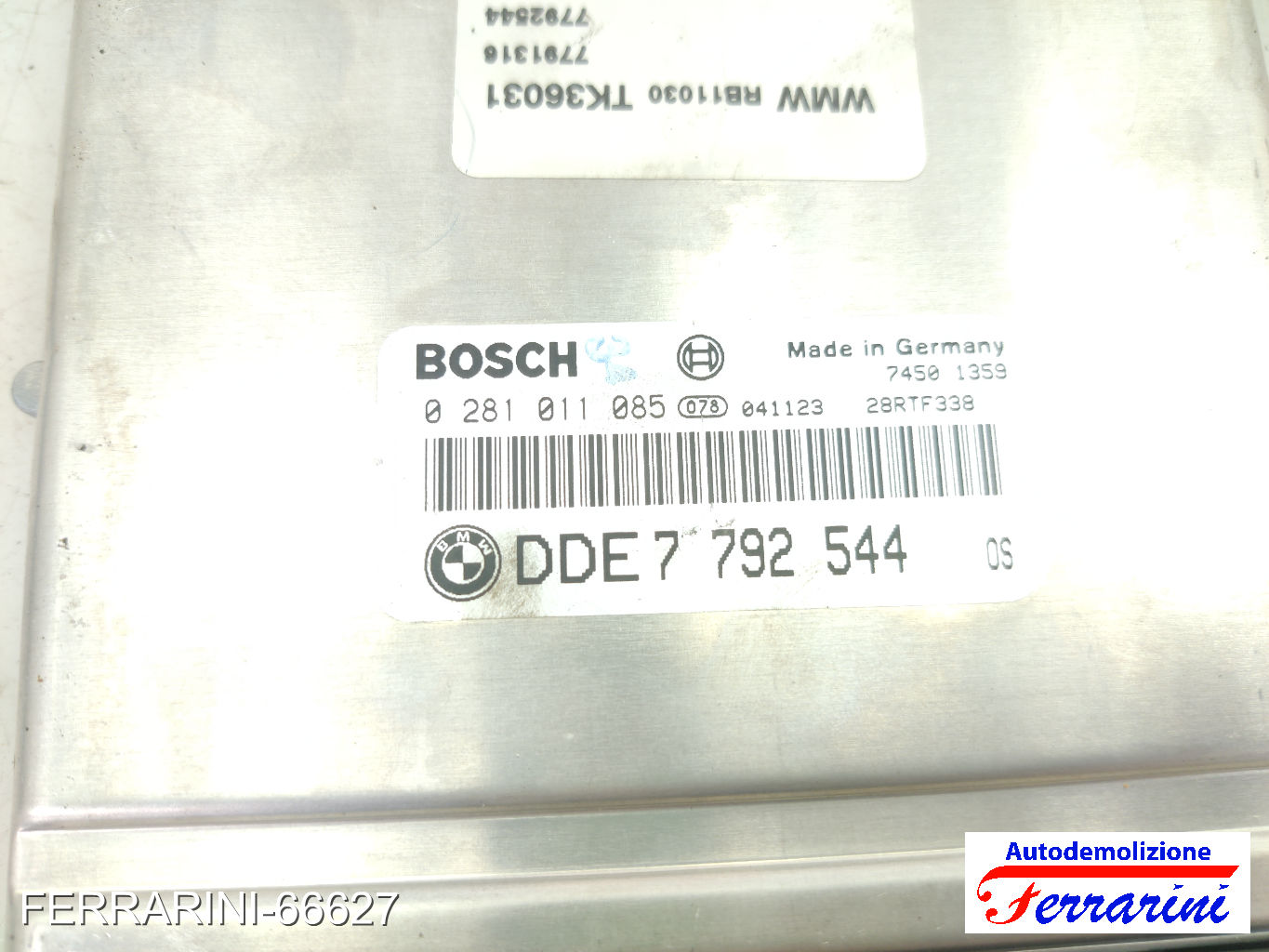 Centralina Motore MINI - R50, R53 ONE D 2003-2006 7795242, 7791316, 0281011085 7