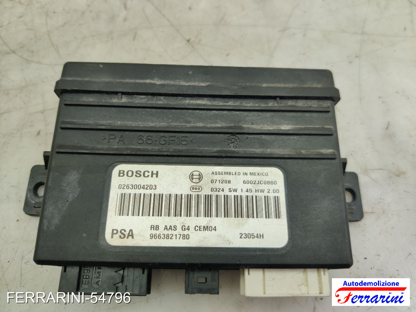 Centralina Sensori Parcheggio CITROEN C4 PICASSO 1 UD 2006-2013 0263004203