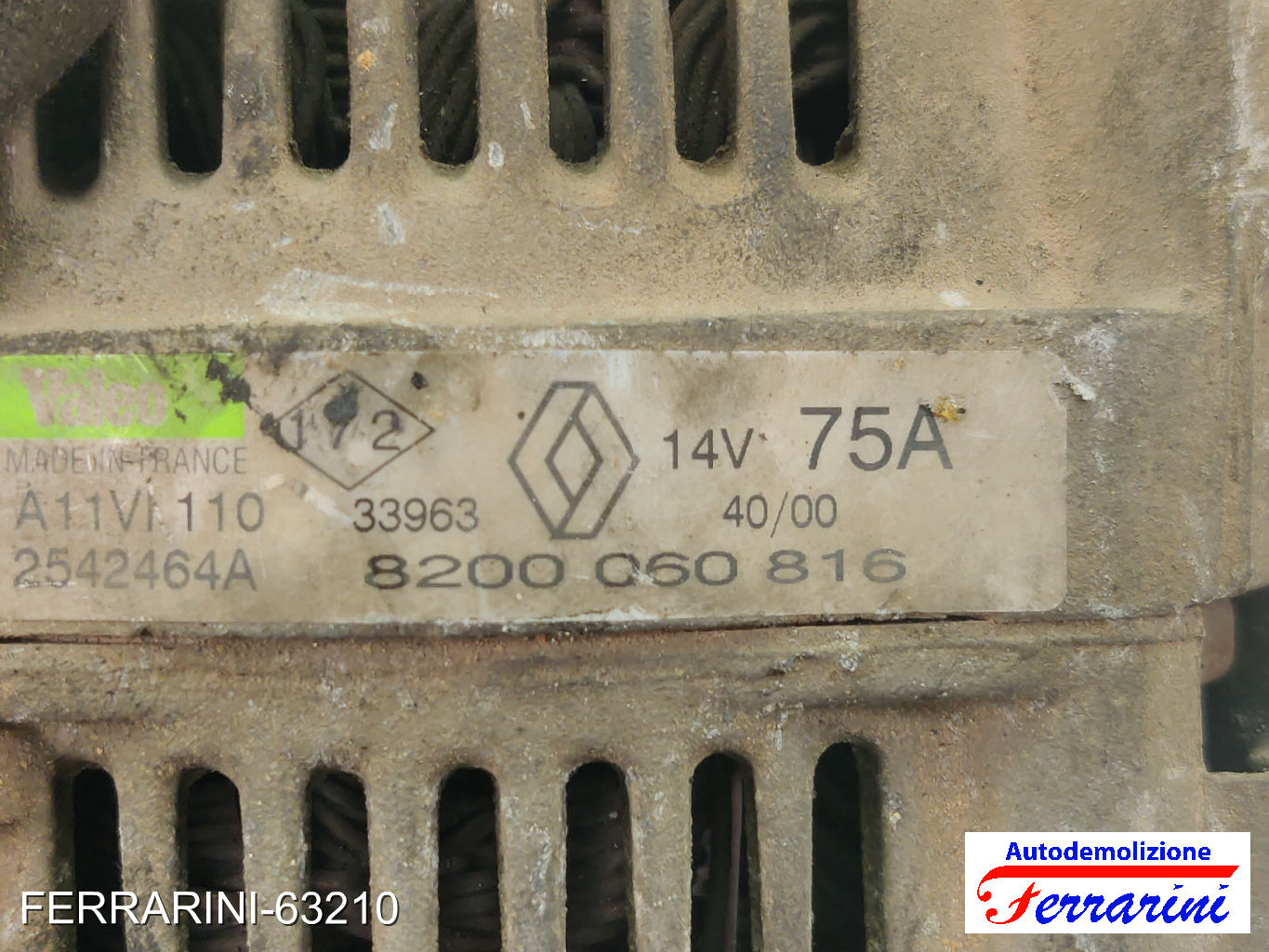 Alternatore RENAULT TWINGO 1 C06 1.2 1996-2007