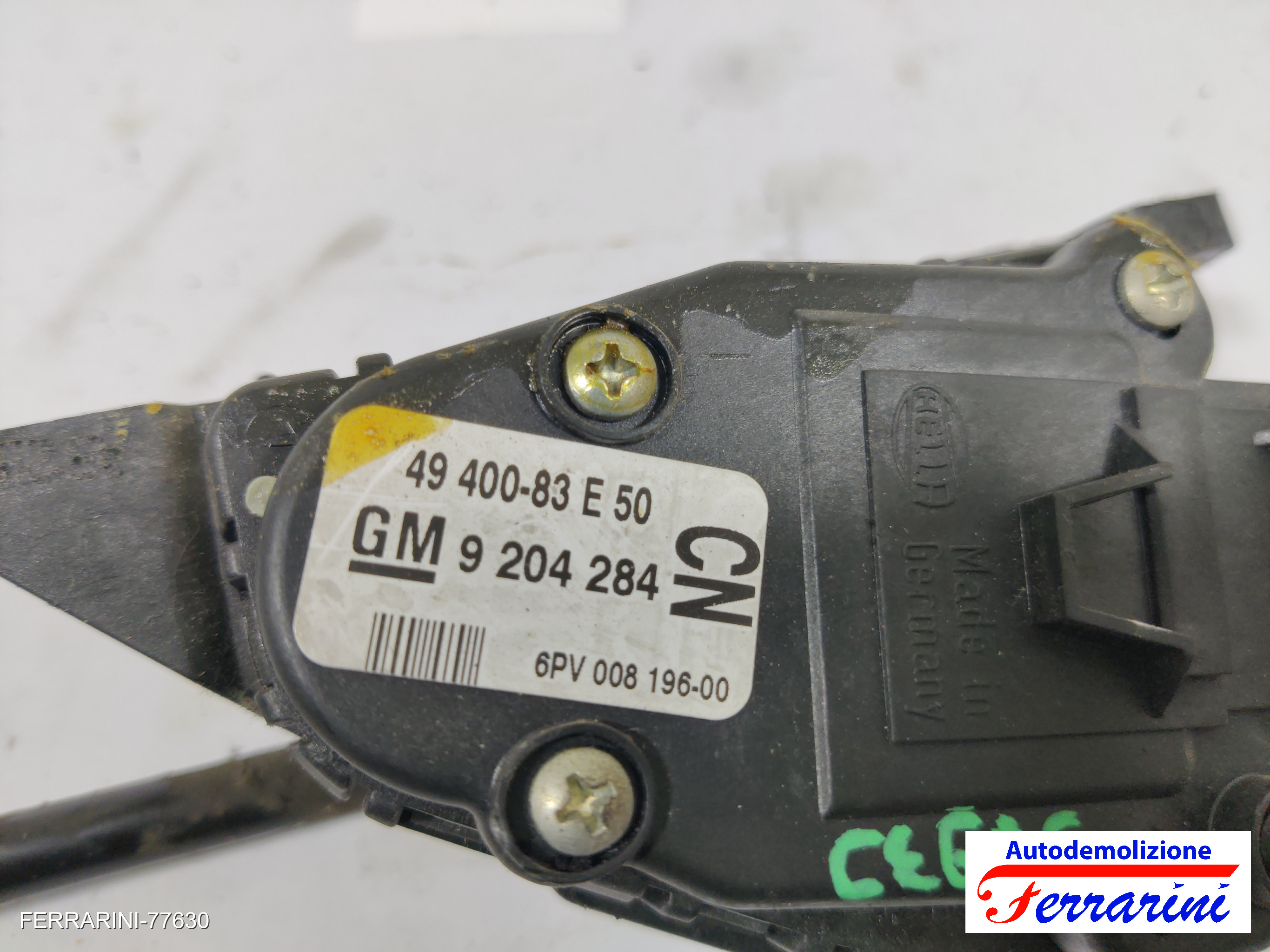 Pedale Acceleratore OPEL AGILA A H00 1.0 2003-2007 9204284, 4940083E50 6