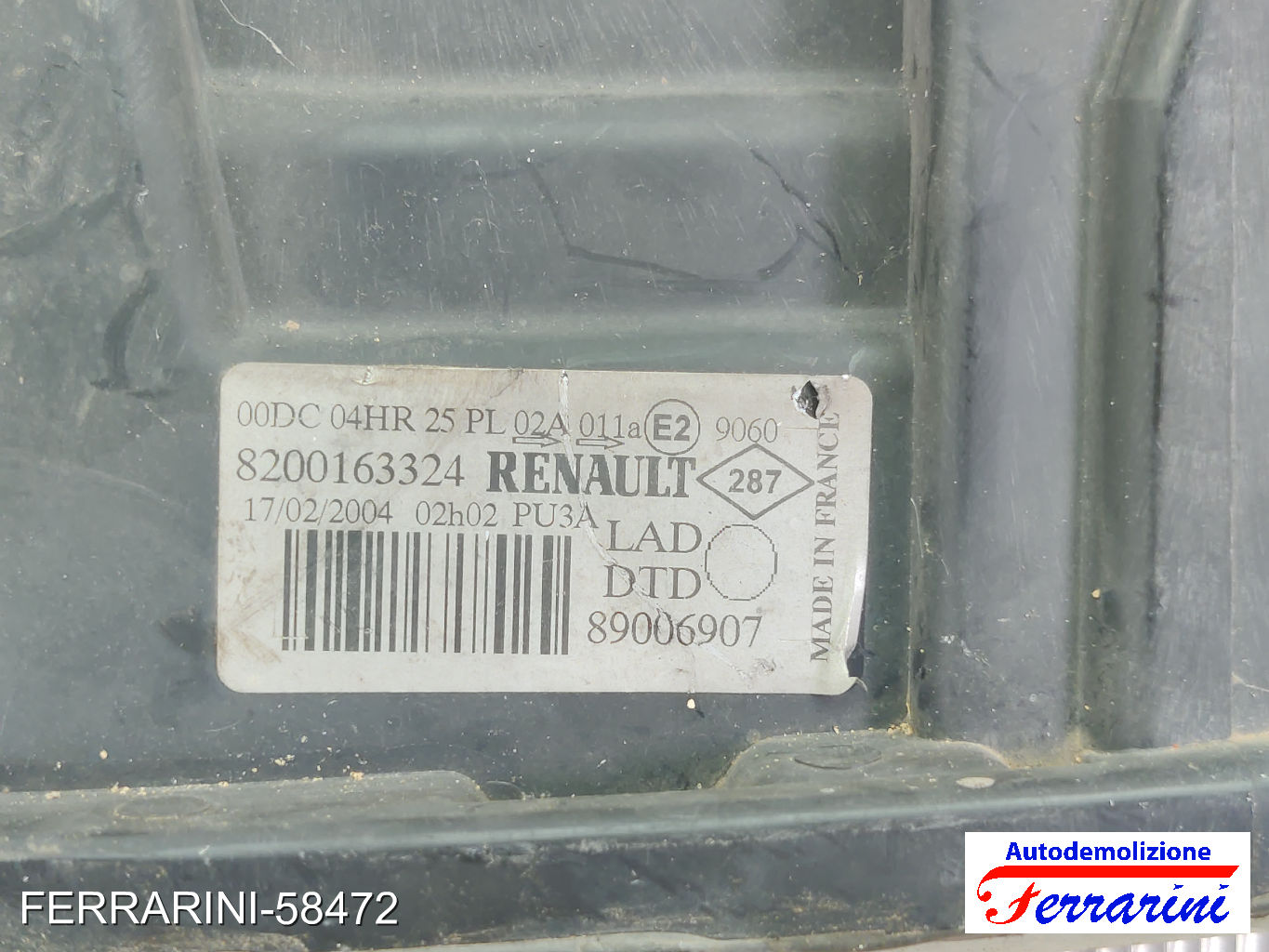 xenon Faro Anteriore RENAULT LAGUNA 2 BG0/1 2001-2007 destro, dx 8200163324