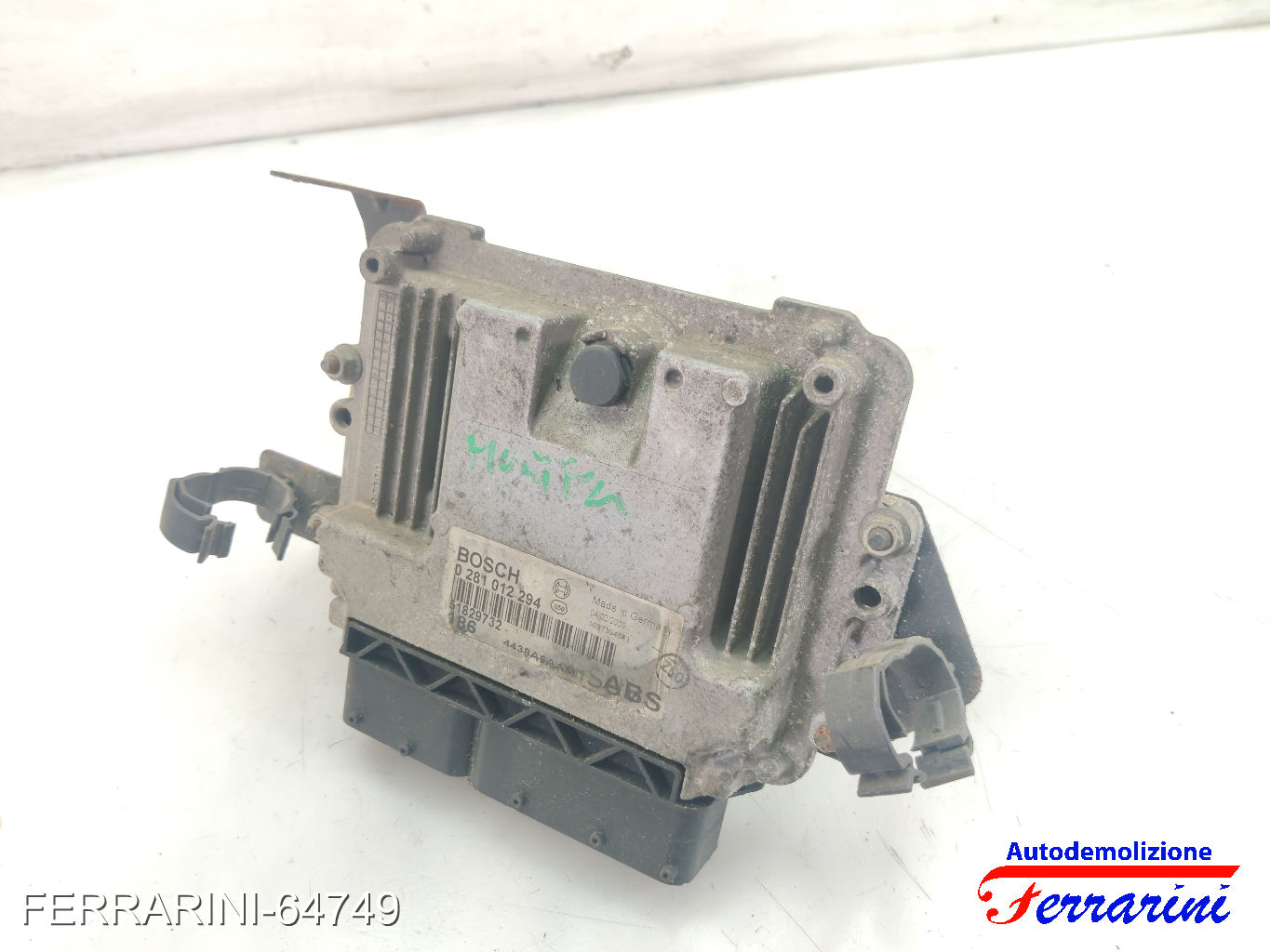 Centralina Motore FIAT MULTIPLA 186 1.9 JTD 115 2002-2010 51829732, 0281012294 7