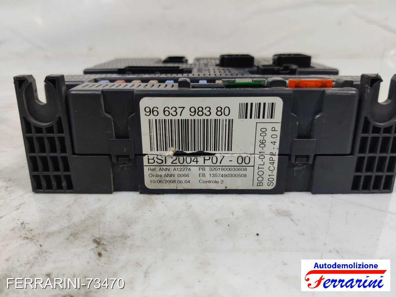 Body Computer CITROEN C3 1 FC, FN 1.6 16V HDI 2005-2009 9663798380, ANN0066 7