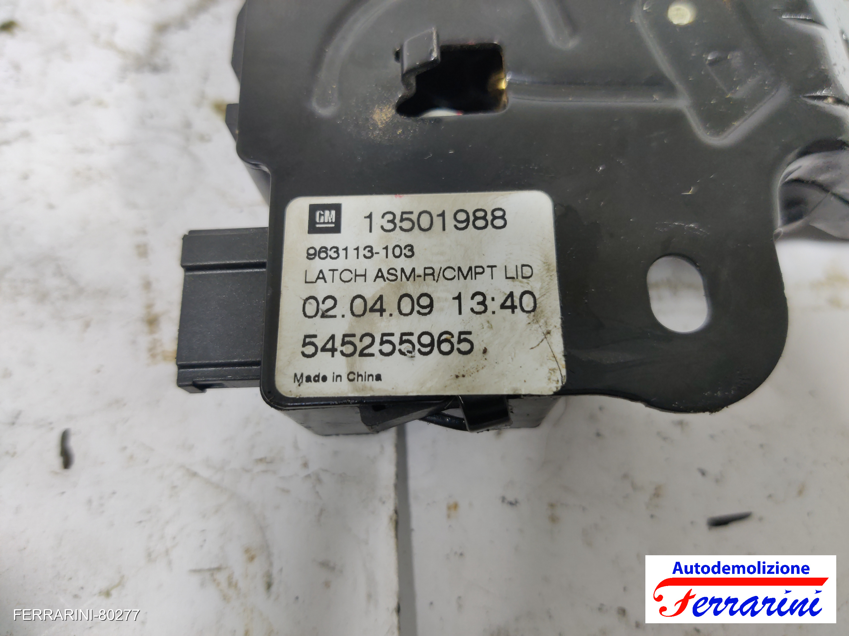 Chiusura Serratura Portellone OPEL INSIGNIA A G09 2008-2017 13501988 10