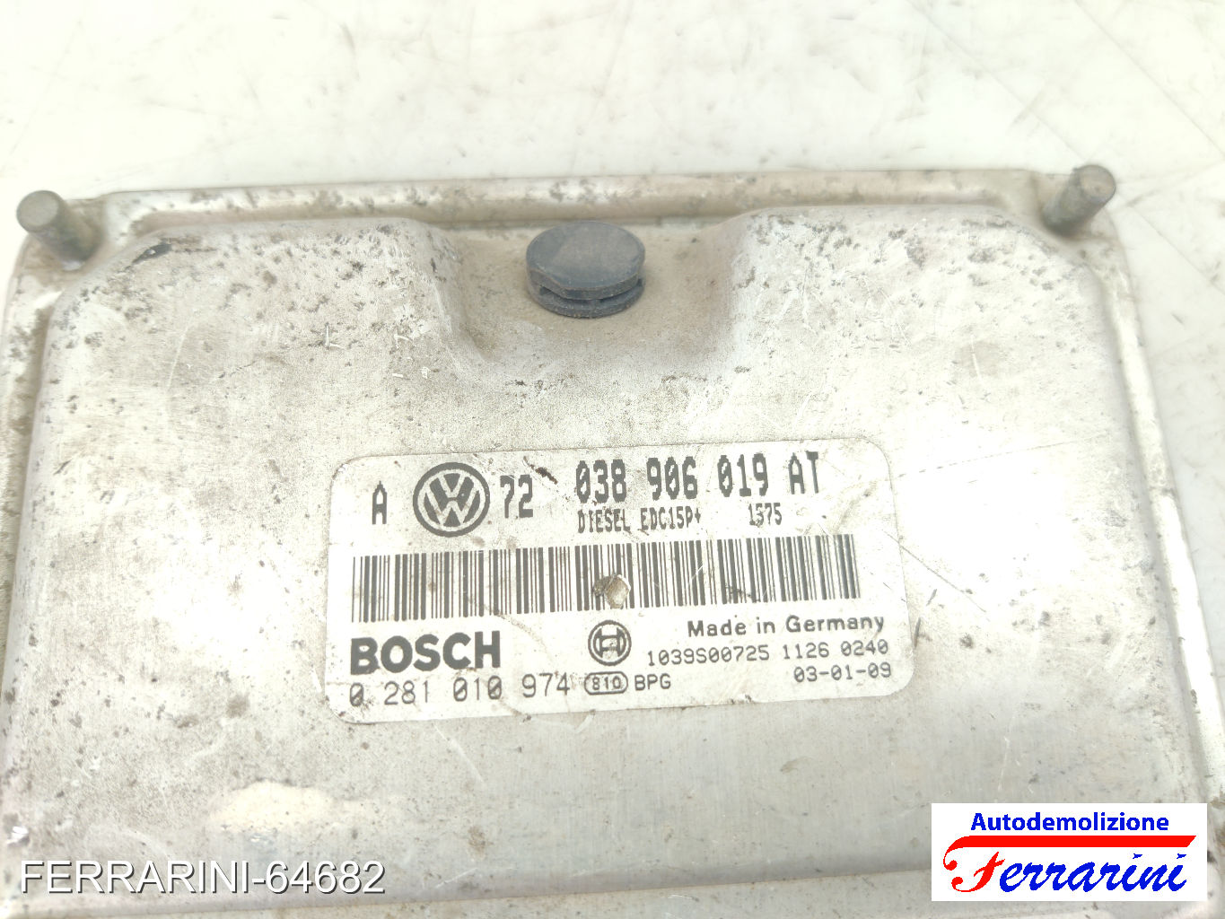Centralina Motore VW GOLF 4 VARIANT 1J5 1.9 TDI 2000-2006 038906019AT