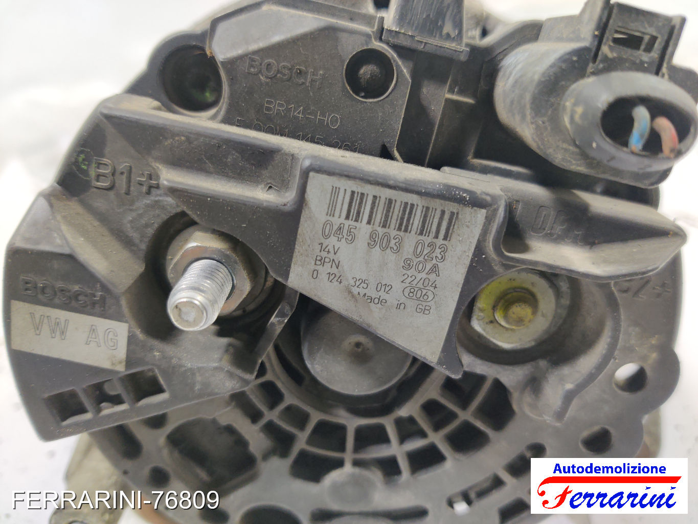 Alternatore SEAT IBIZA 3 6L1 1.4 TDI 2002-2005 045903023, 0124325012