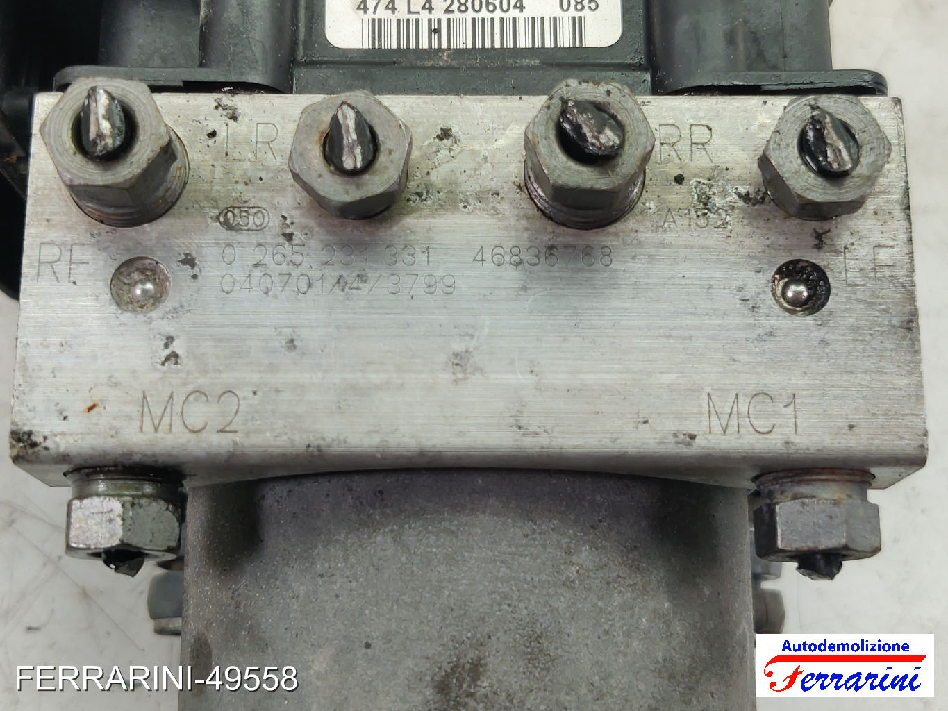 Centralina Pompa Abs FIAT PUNTO 188 1.2 60 1999-2010 46836768, 474L4280604085 8