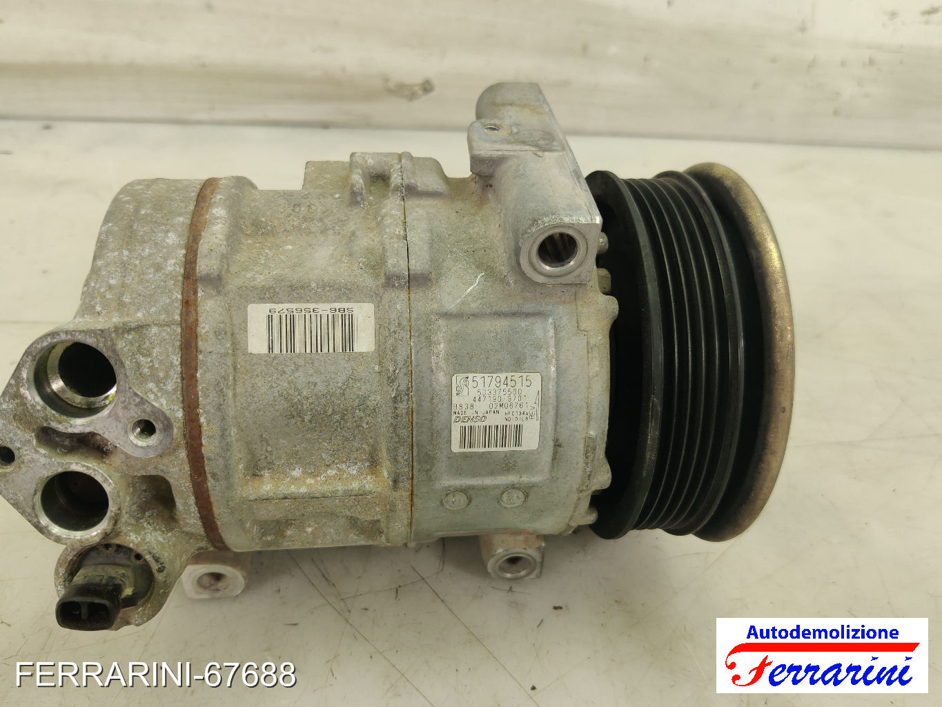 Compressore Clima ALFA ROMEO MITO 955 1.4 BI-FUEL 2009-2016 51794515, 71724083 9