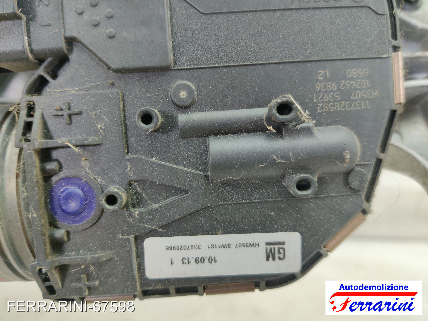 Spazzacqua Motorino Tergicristallo OPEL ASTRA J P10 2009-2015 anteriore 12