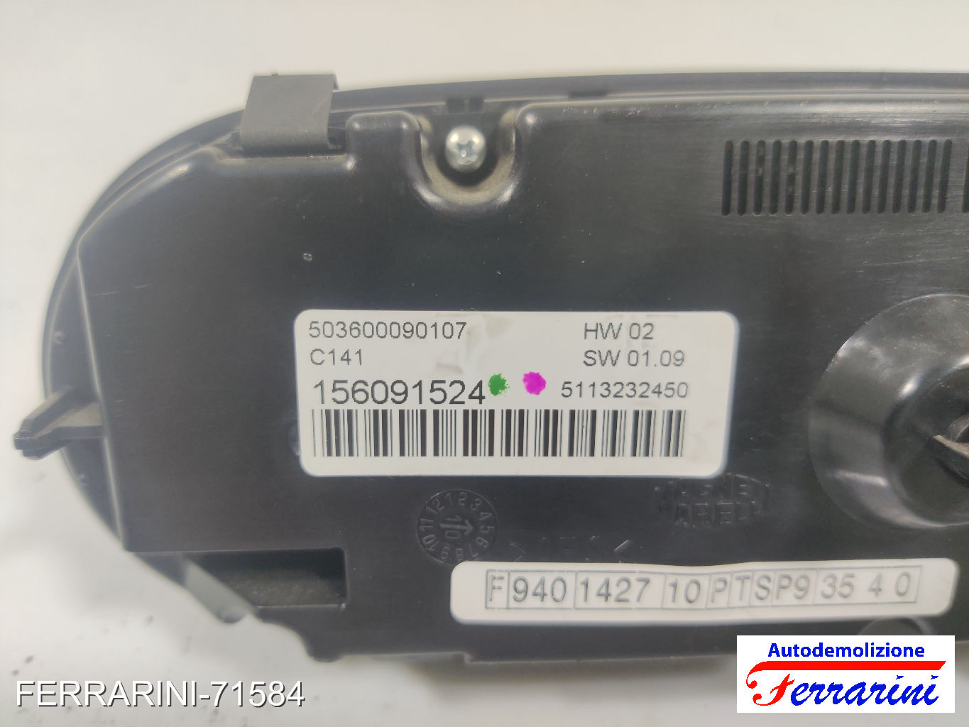Tastiera Clima ALFA ROMEO GIULIETTA 940 2010-2016 anteriore, frontale 156091524 8