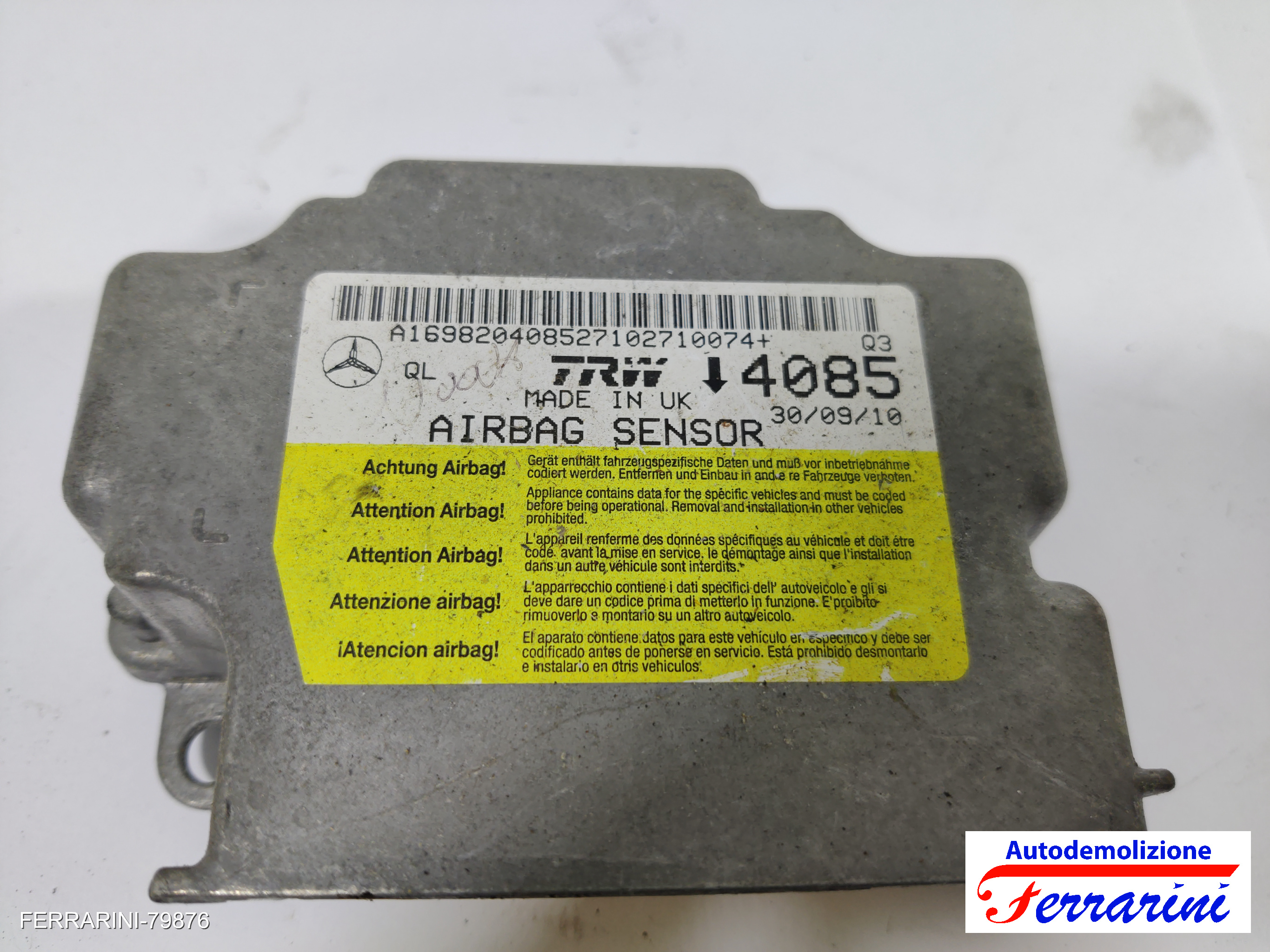 Centralina Airbag MERCEDES CLASSE A W169 2004-2012 A1698204085