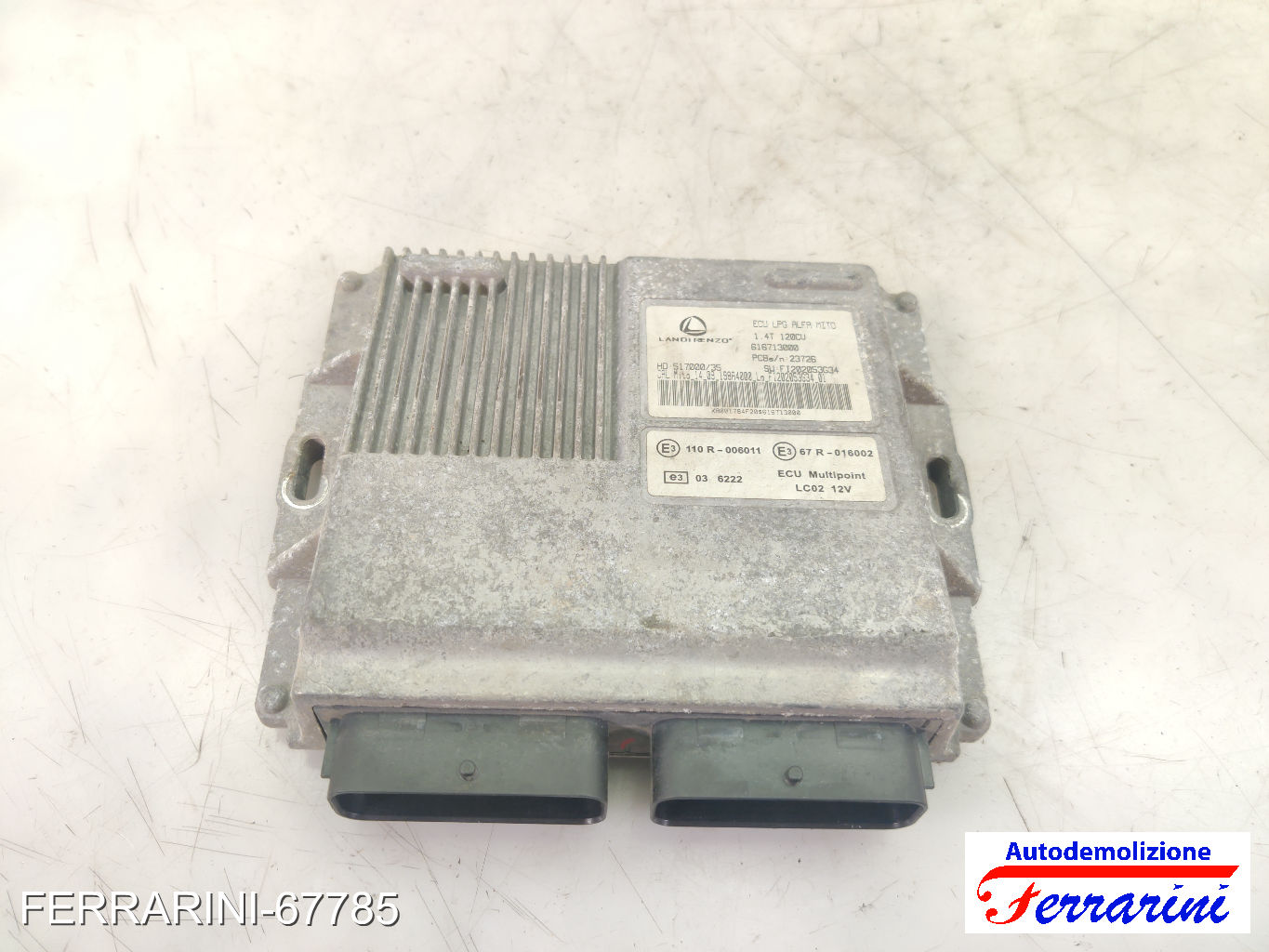 landi renzo Centralina Gpl ALFA ROMEO MITO 955 1.4 BI-FUEL 2009-2016 616713000