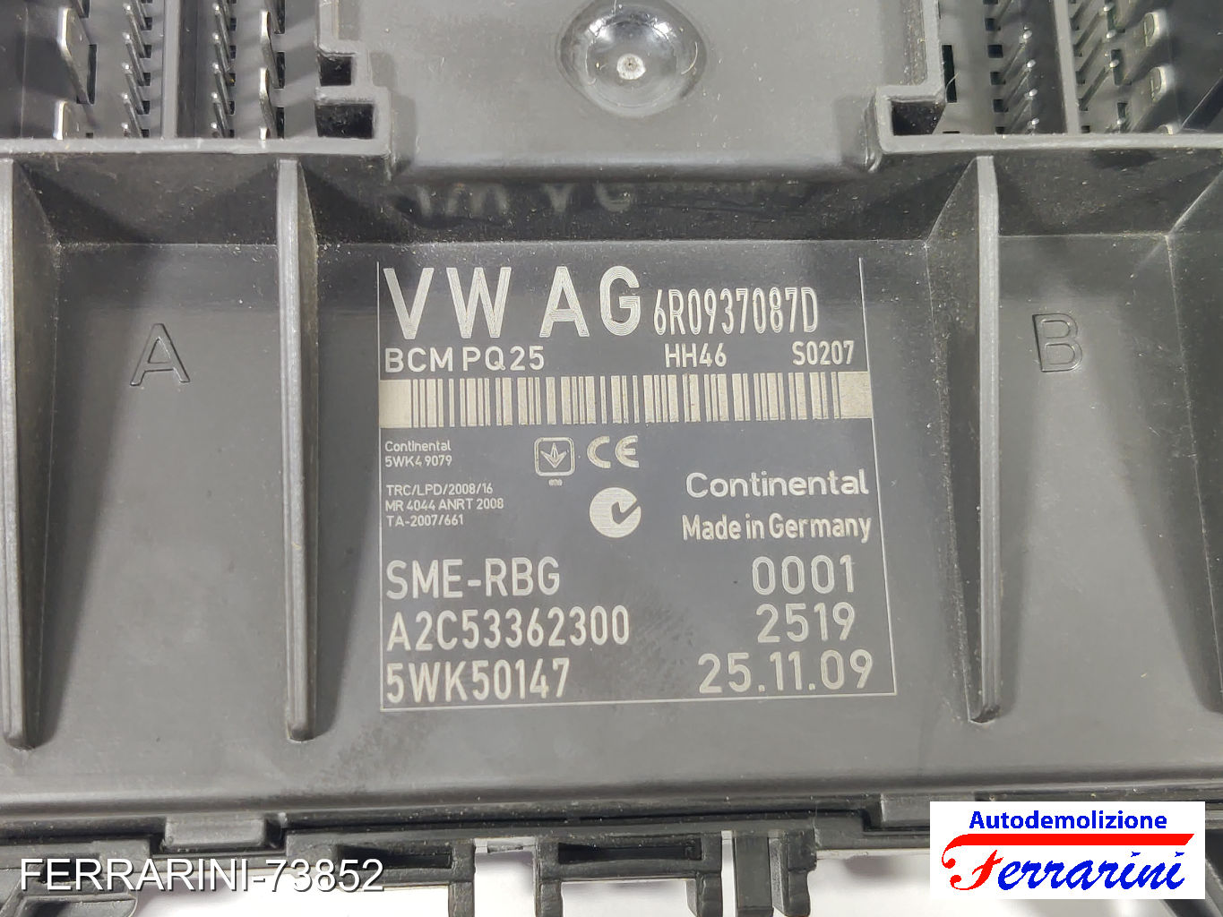Body Computer VW POLO 6C1, 6R1 1.6 TDI 2009-2023 6R0937087D, BCMPQ25, 5WK50147