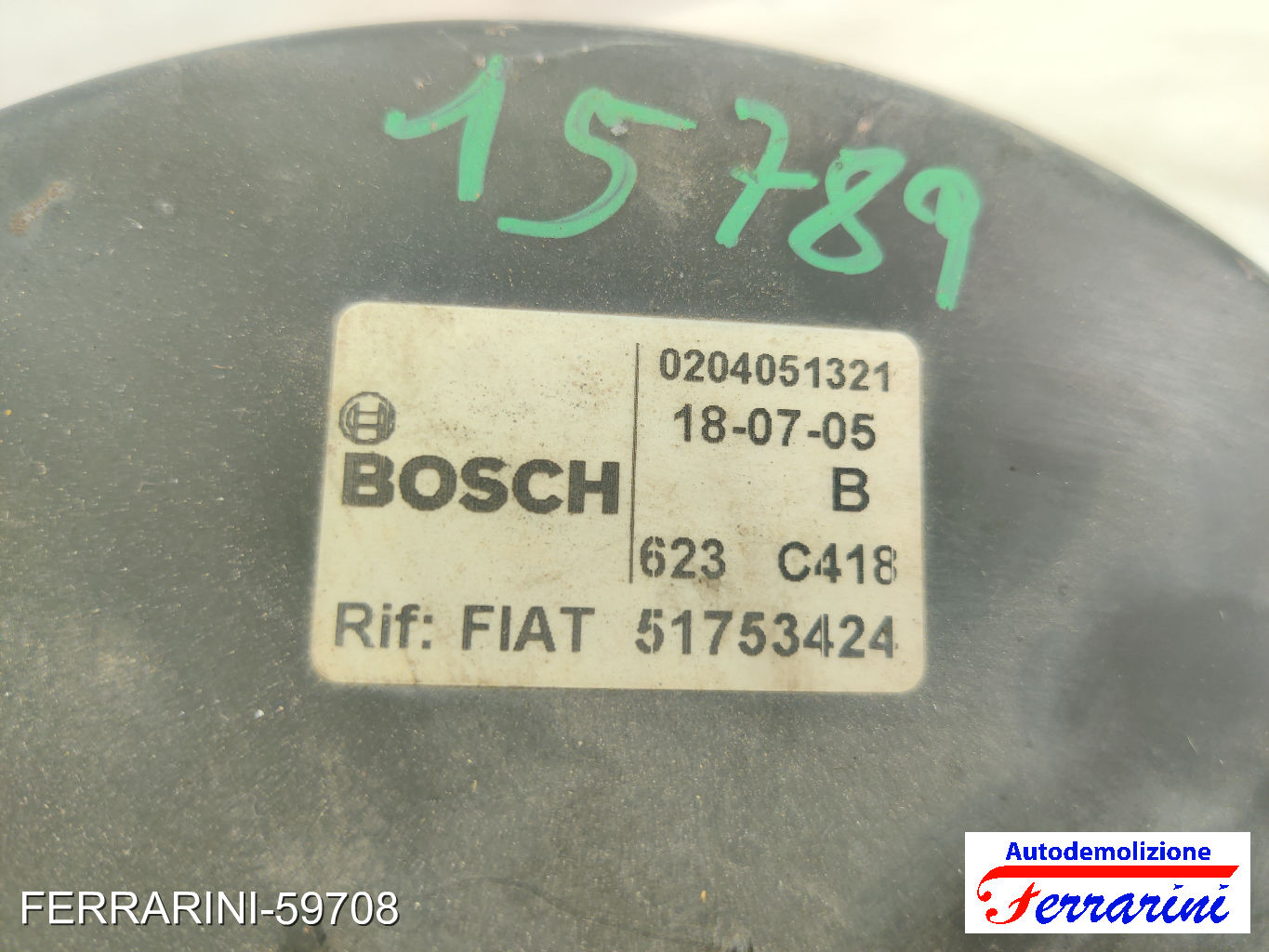 Servofreno FIAT PANDA 169 1.3 D MULTIJET 4X4 2004-2012 51753424, 77363780, 15789