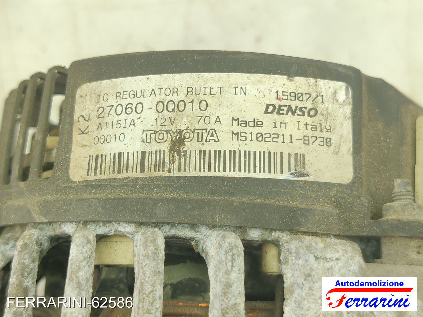 Alternatore PEUGEOT 107 PM, PN 1.0 2005-2014 270600Q010, 1022118730