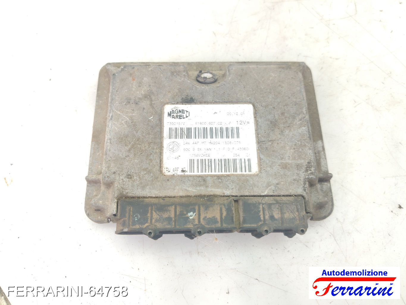 Centralina Motore FIAT SEICENTO 600 287 1.1 1998-2010 73501877, 6160062702
