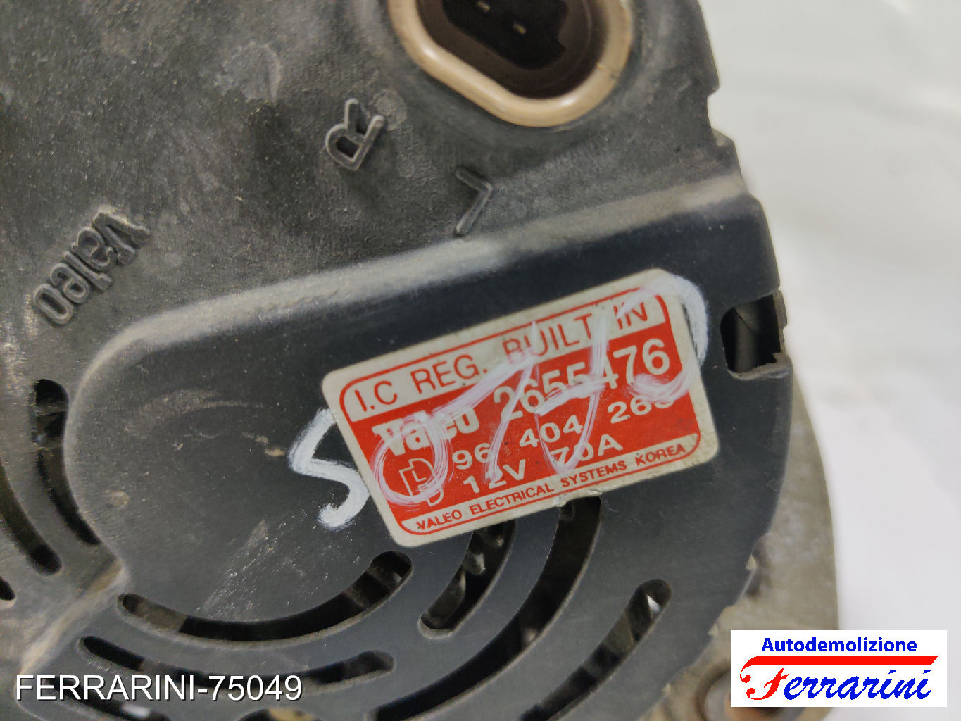 Alternatore DAEWOO KALOS KLAS 1.2 2003-2005 96404263, 2655476
