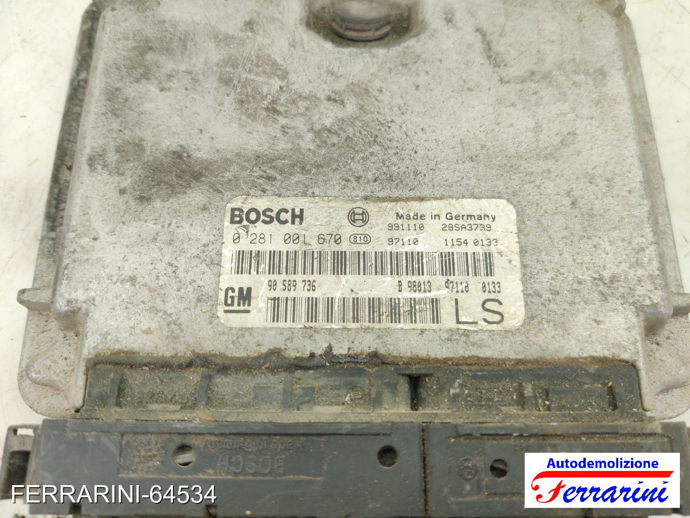Centralina Motore OPEL ASTRA G T98 1.7 TD 1998-2000 90589736, 0281001670
