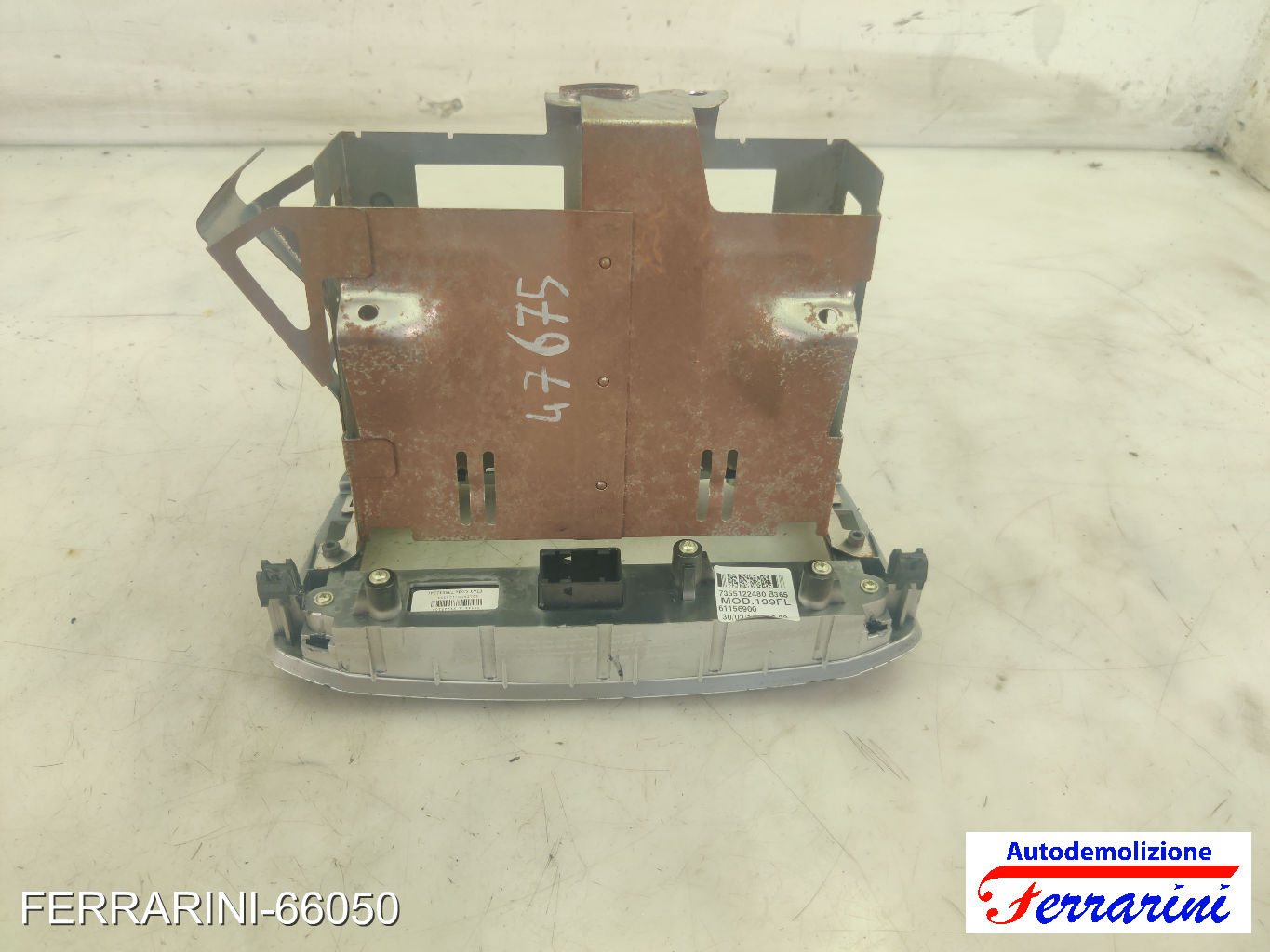 FIAT PUNTO EVO 199 2009-2012 centrale, cent 7355122480, 61156900