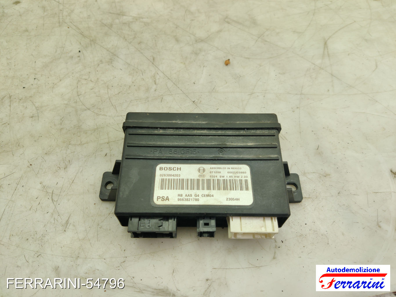 Centralina Sensori Parcheggio CITROEN C4 PICASSO 1 UD 2006-2013 0263004203 6